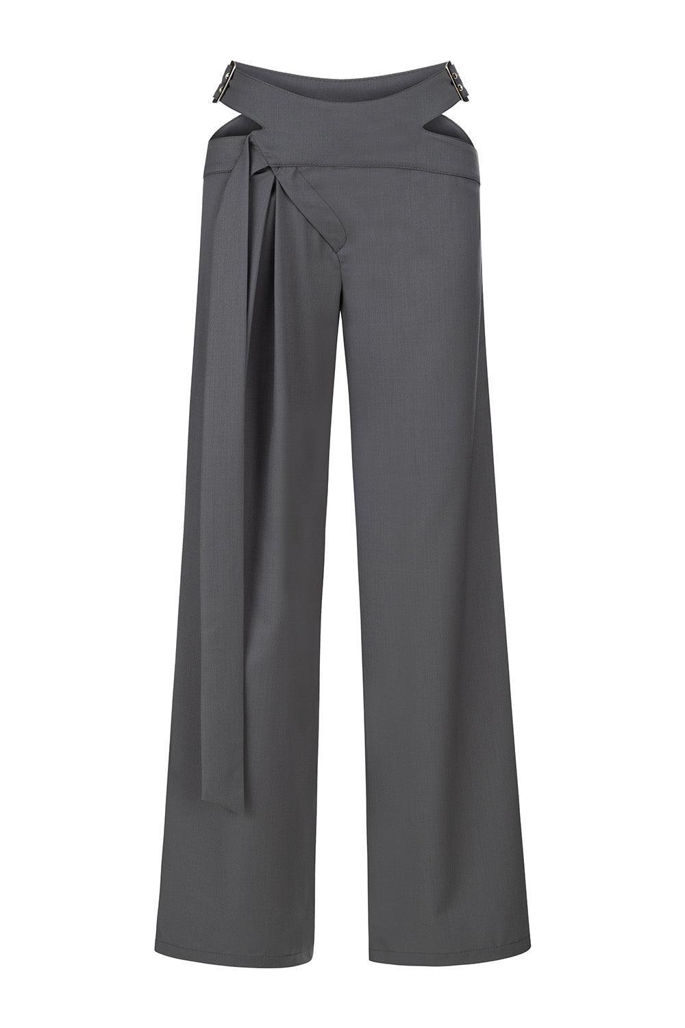 Khéla The Label-Sidekick Pants In Gray-Pantolon-1-Milagron.com