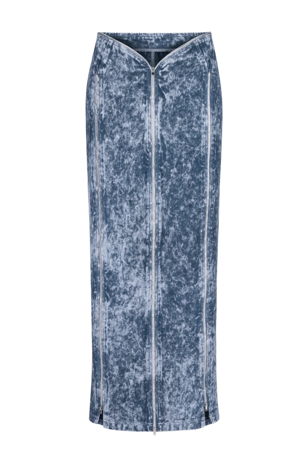 Khéla The Label Store-Manipulator Skirt In Gray Acid Wash-Etek-4-Milagron.com