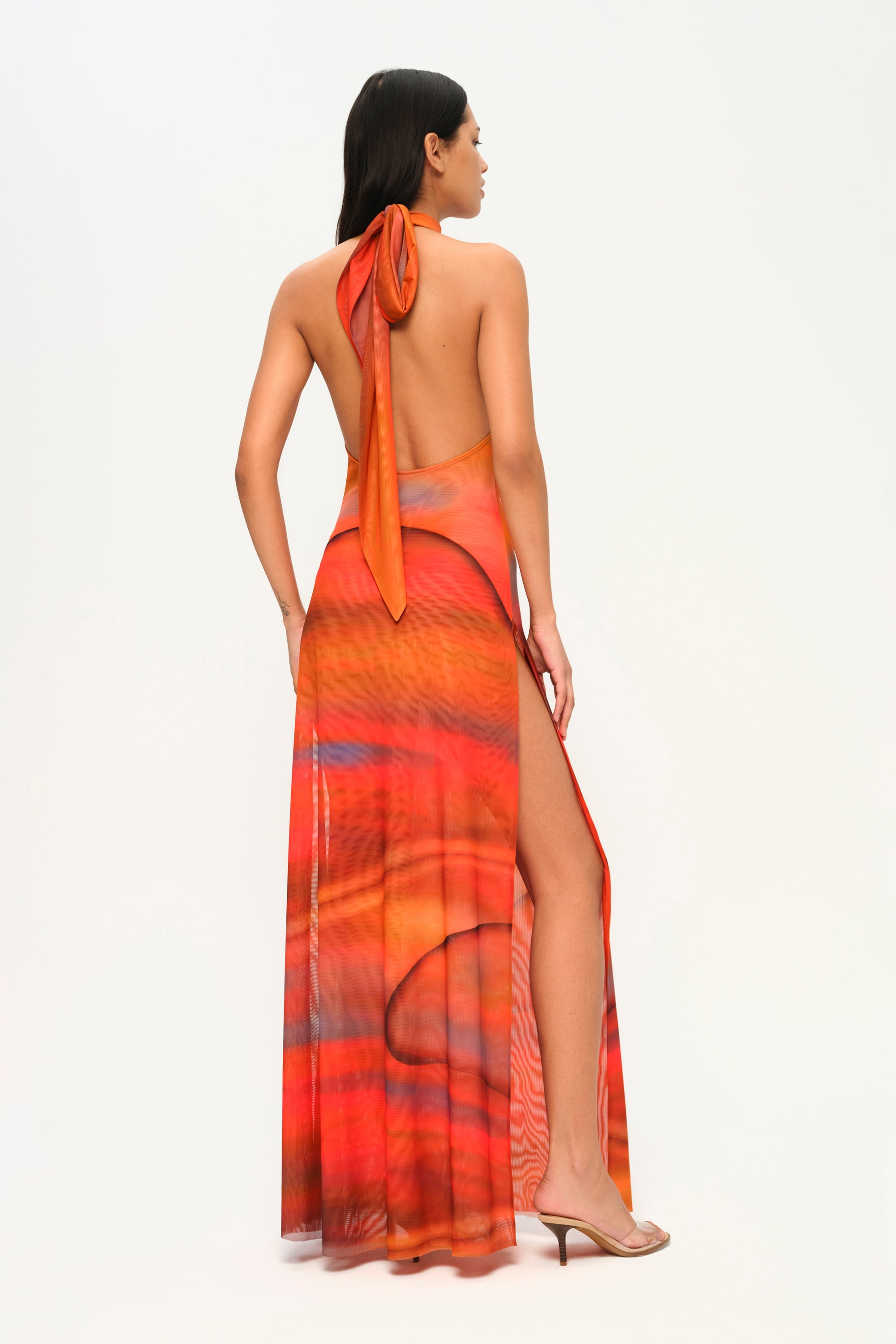 Khéla The Label-Sweet Escape Dress In Sunset Print-Elbise-3-Milagron.com
