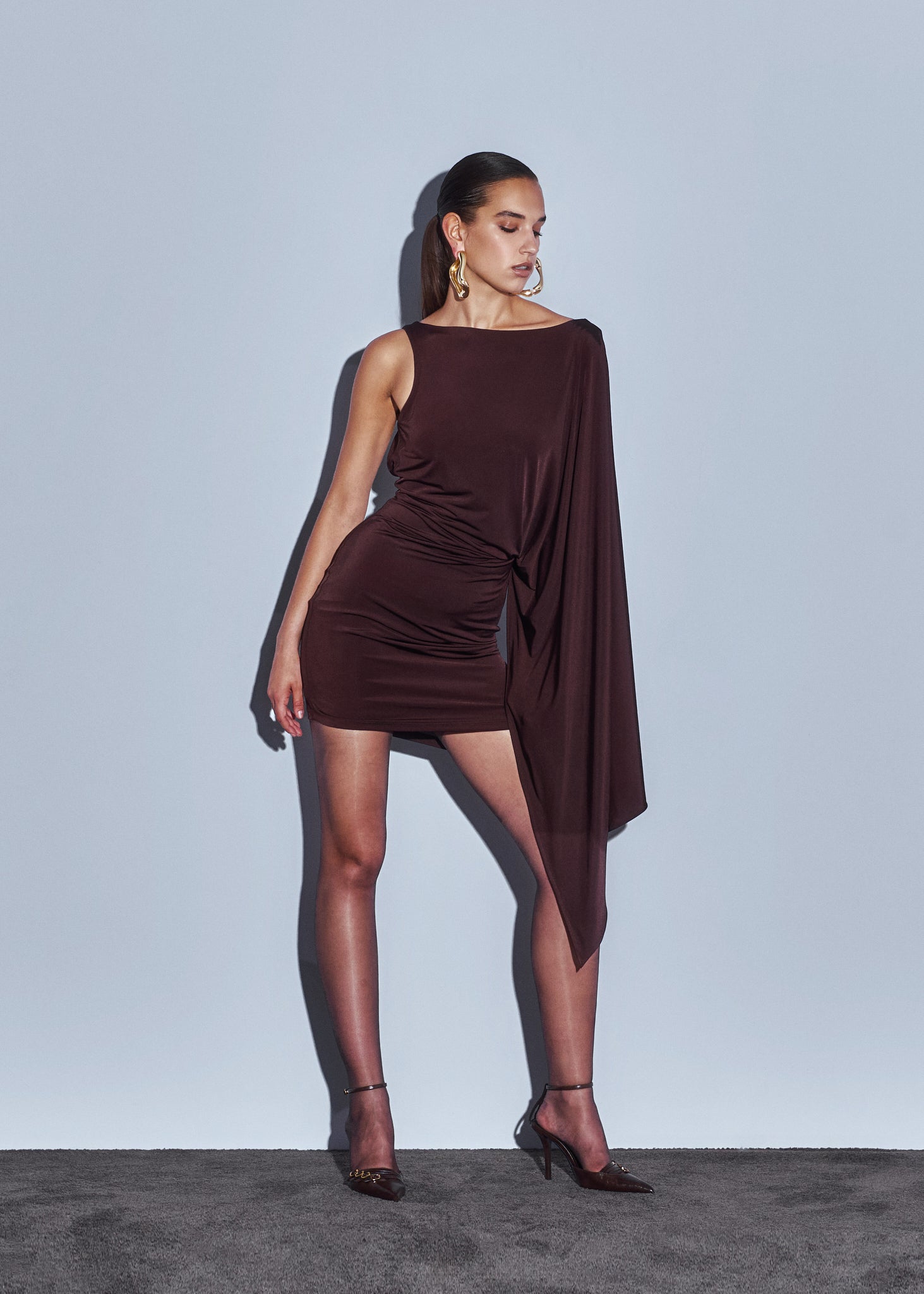 Khéla The Label-Walk Away Dress Brown-1-Milagron.com