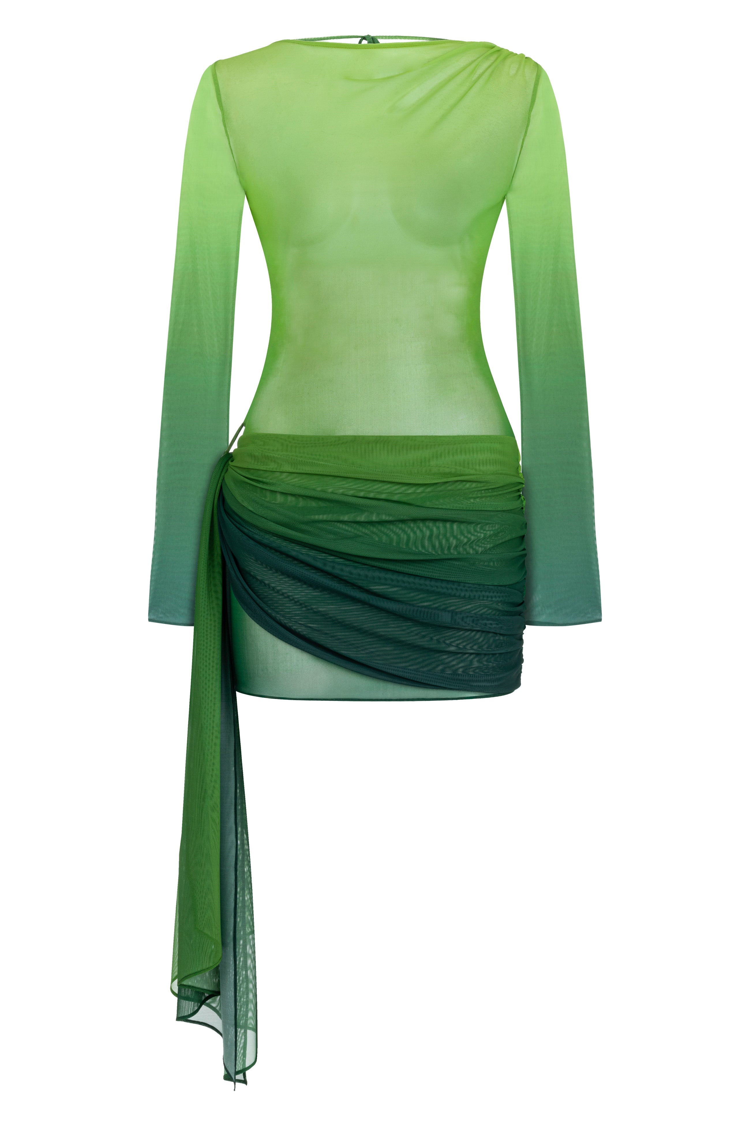 Khéla The Label-Wavelength Dress In Green Gradient-Elbise-5-Milagron.com