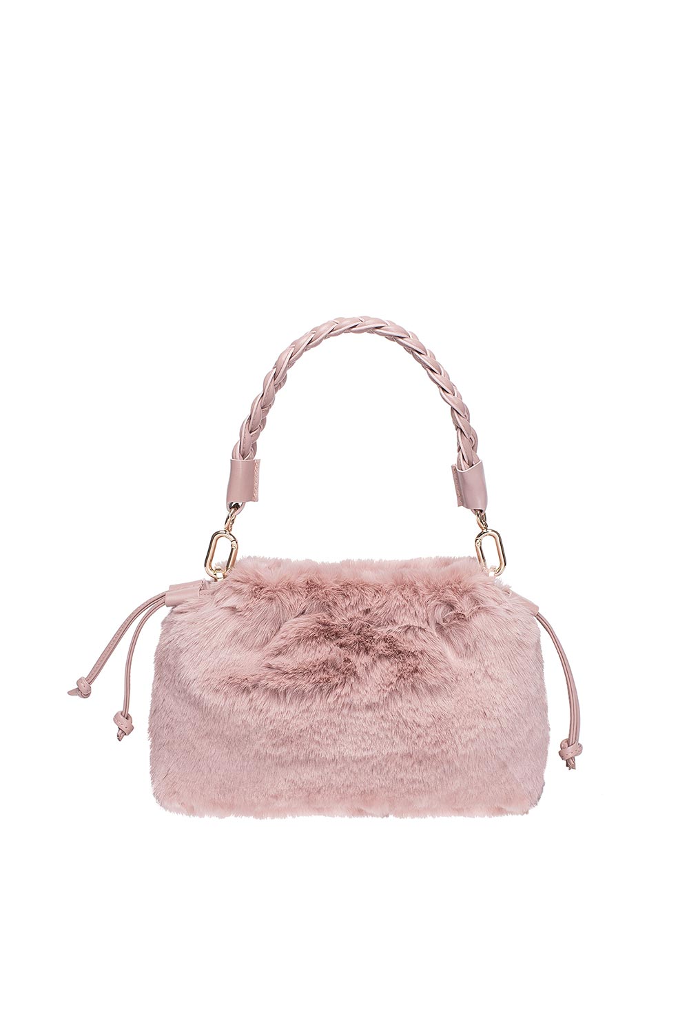 Khilios-Alexa Pembe Suni Kürklü Bayan El / Omuz Çantası-El Çantası-1-Milagron.com