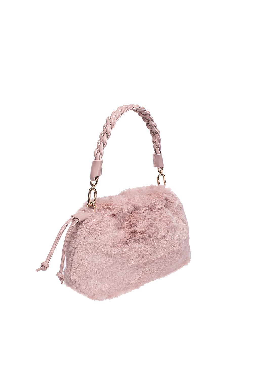 Khilios-Alexa Pembe Suni Kürklü Bayan El / Omuz Çantası-El Çantası-2-Milagron.com
