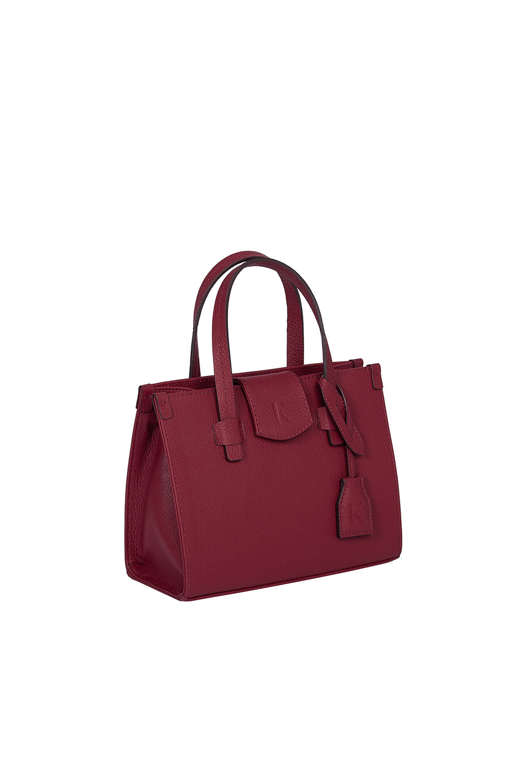 Khilios-Gabrielle Bordo Mini Deri El / Omuz Çantası -El Çantası-2-Milagron.com