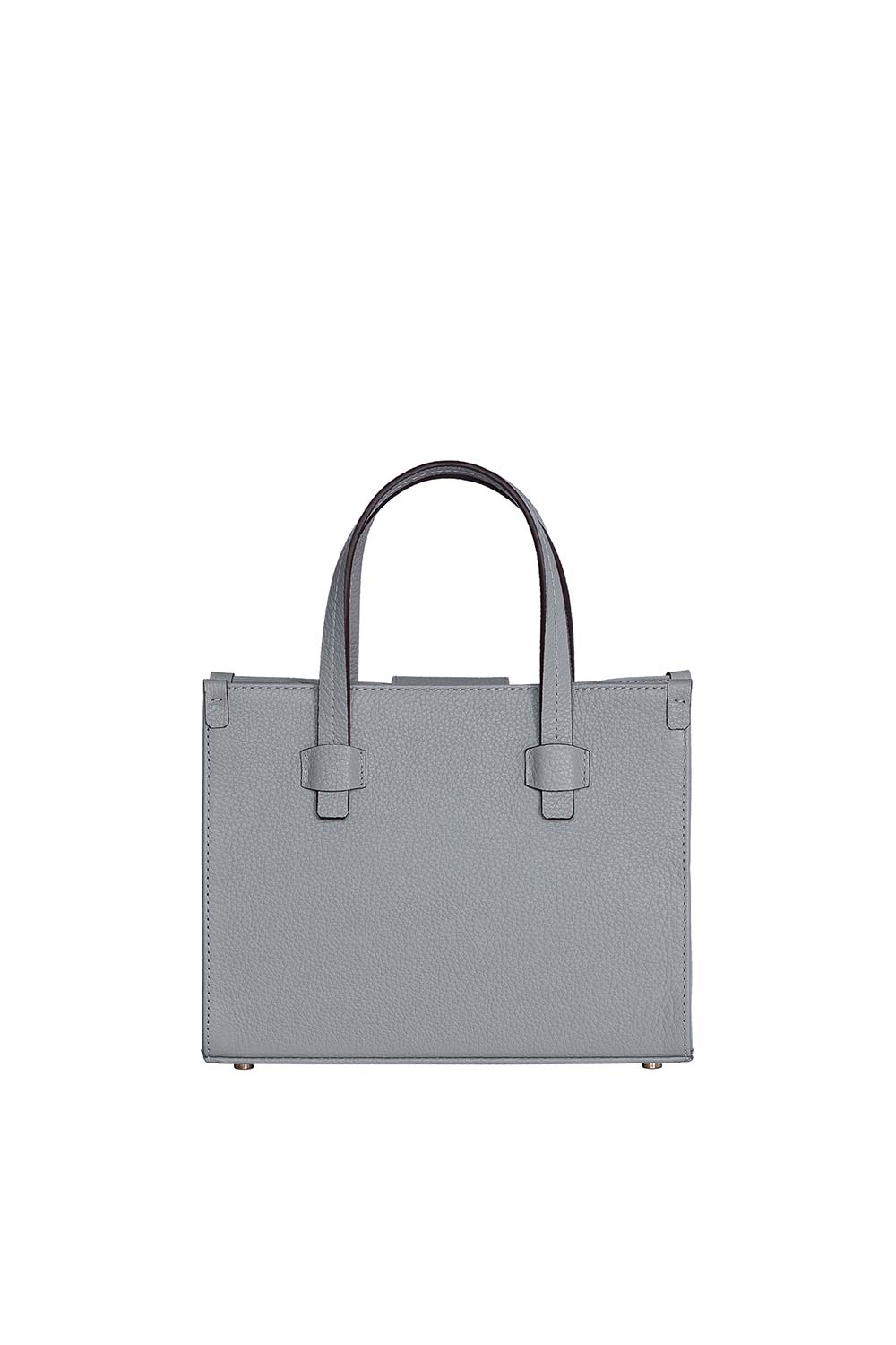 Khilios-Gabrielle Gri Mini Deri El / Omuz Çantası -El Çantası-4-Milagron.com