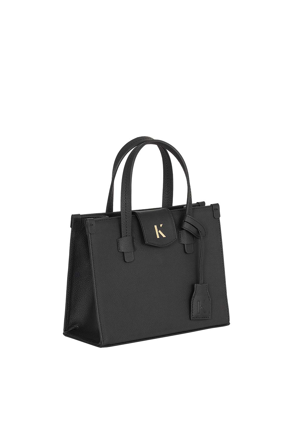 Khilios-Gabrielle Siyah Mini Deri El / Omuz Çantası -El Çantası-2-Milagron.com