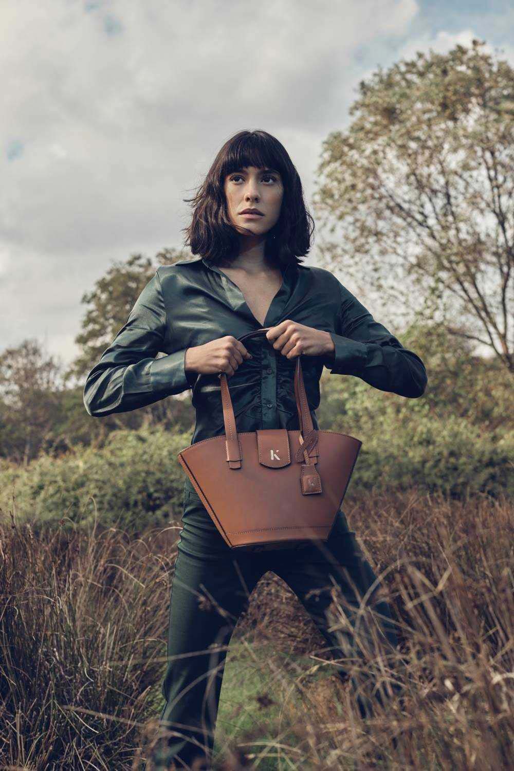 Khilios-Marla Tote Taba Deri El /omuz Çantası-Omuz Çantası-3-Milagron.com