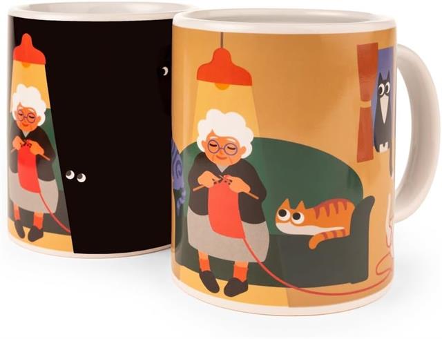 Kikkerland-Kikkerland Cat Lady Morph Mug Kupa-Kupa-4-Milagron.com