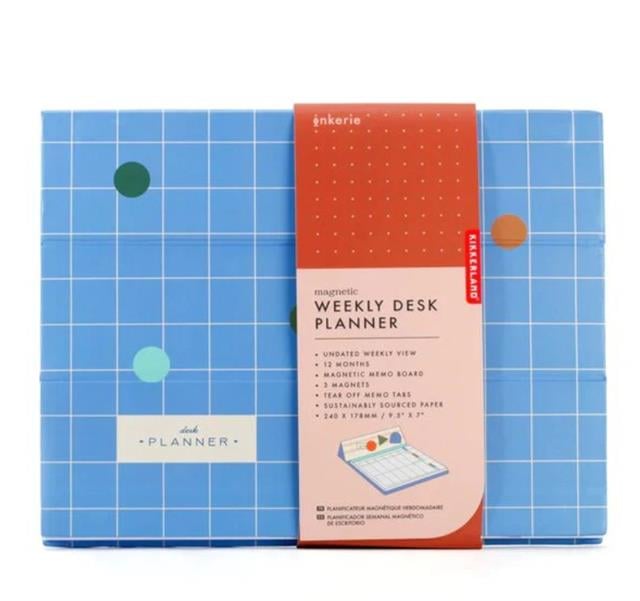 Kikkerland-Kikkerland Inkerie Retro Design Weekly Desk Planner Haftalık Planlama Seti-Defter-2-Milagron.com