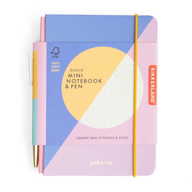 Kikkerland İNkerie Noktalı Mini Defter Ve Kalem Seti