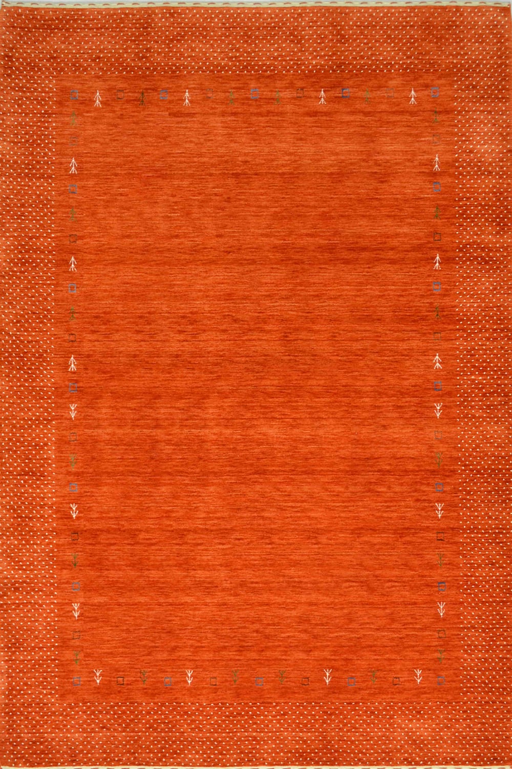 Lori Yünden El Dokuma Etnik Desenli Modern Halı - 5