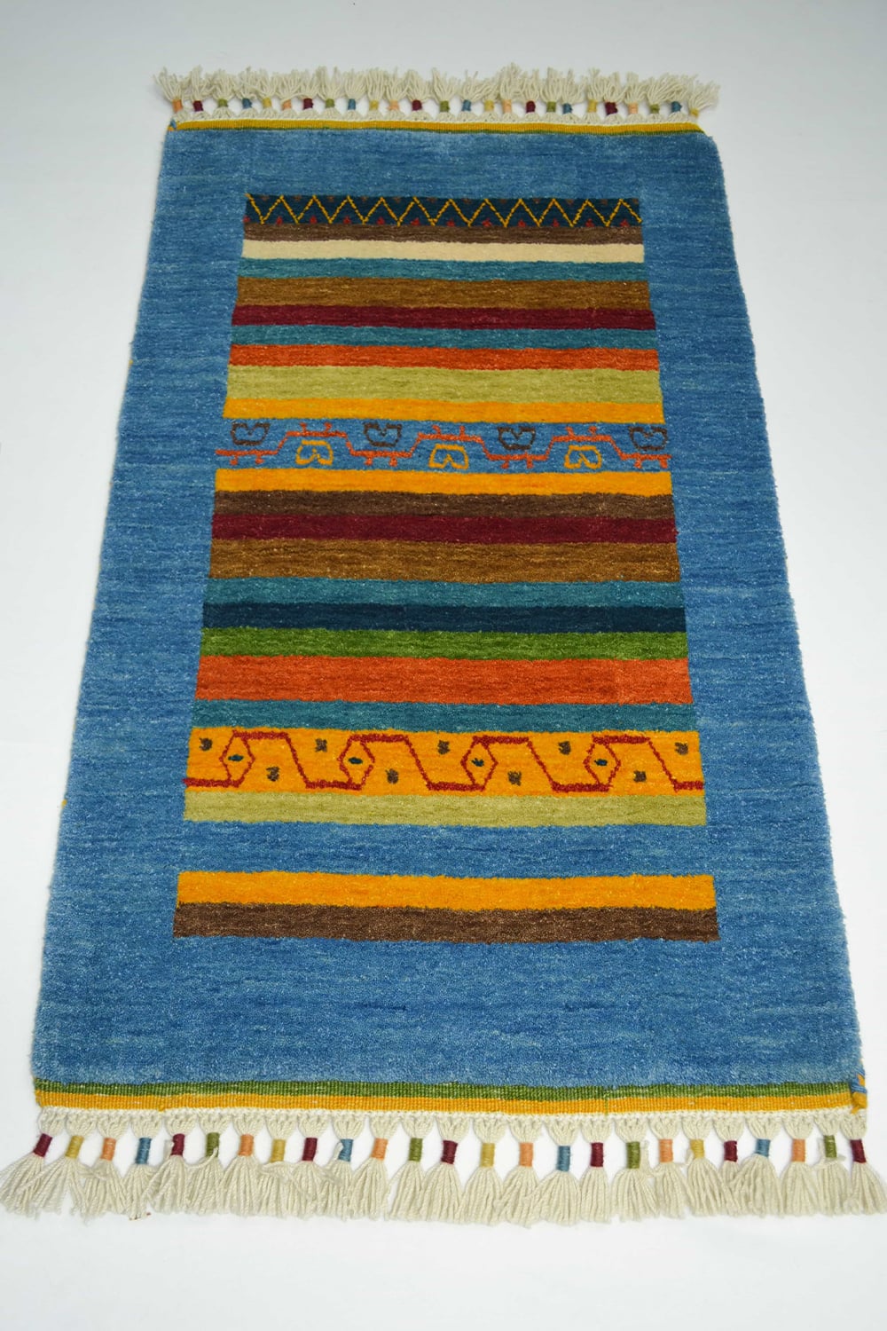 Yünden El Dokuma Tribal Halı - 3