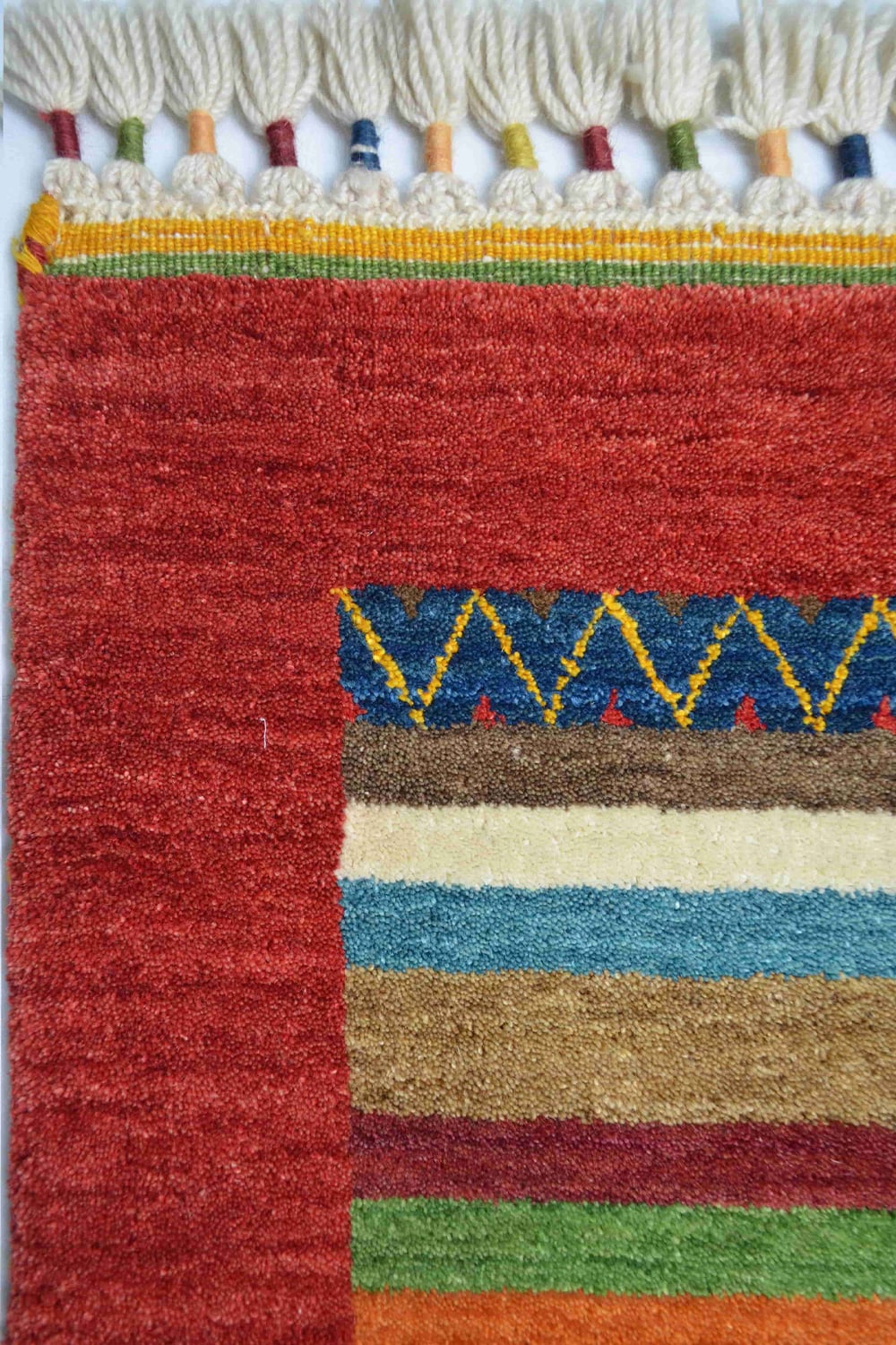 Yünden El Dokuma Tribal Halı - 4