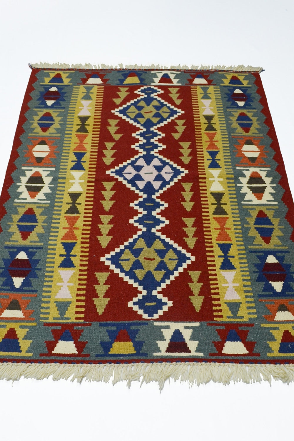 Yünden El Dokuma Uşak Kök İnce Kilim 120x180 Cm (2.16 M²) - 1