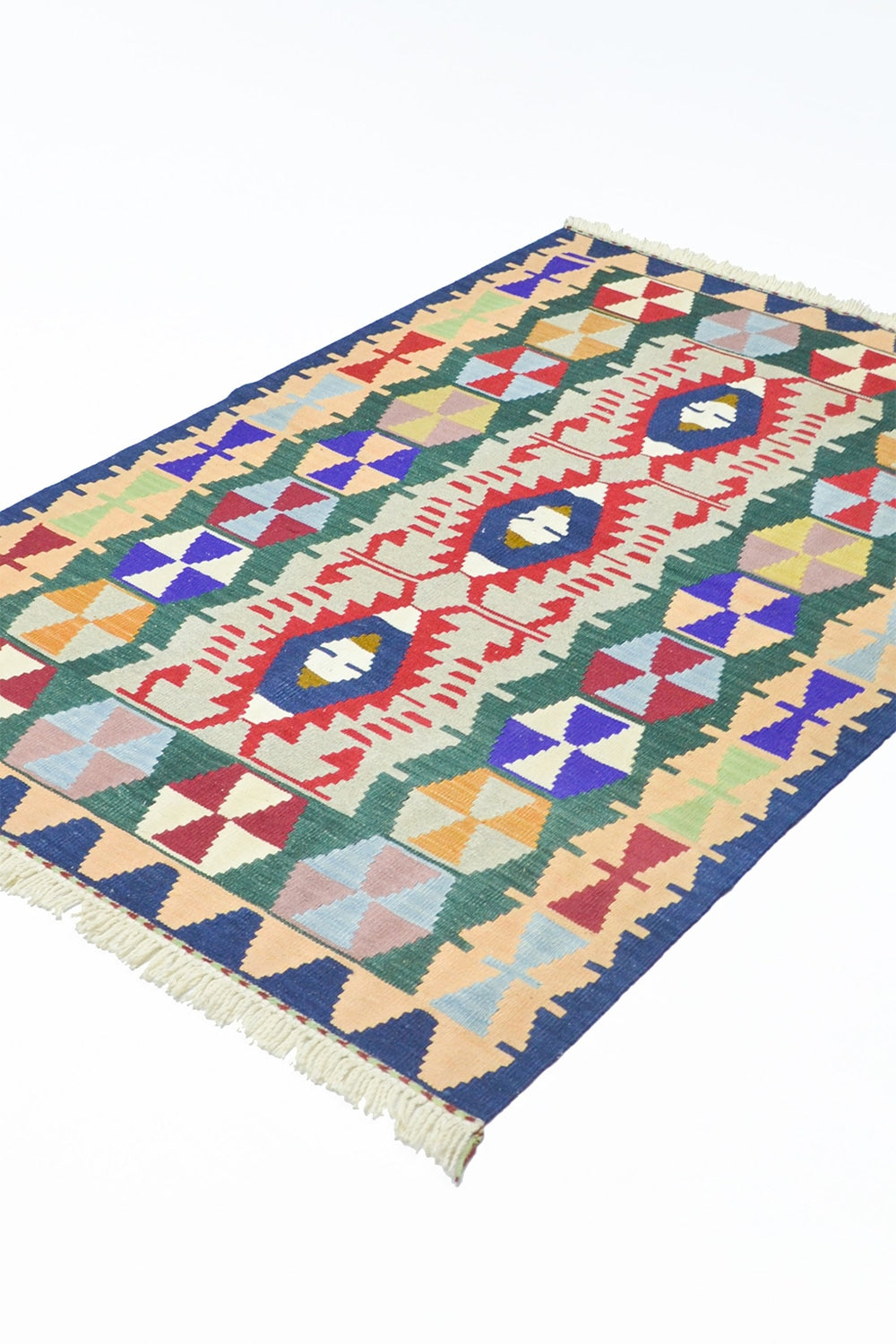 Yünden El Dokuma Uşak Kök İnce Kilim 120x180 Cm (2.16 M²) - 2