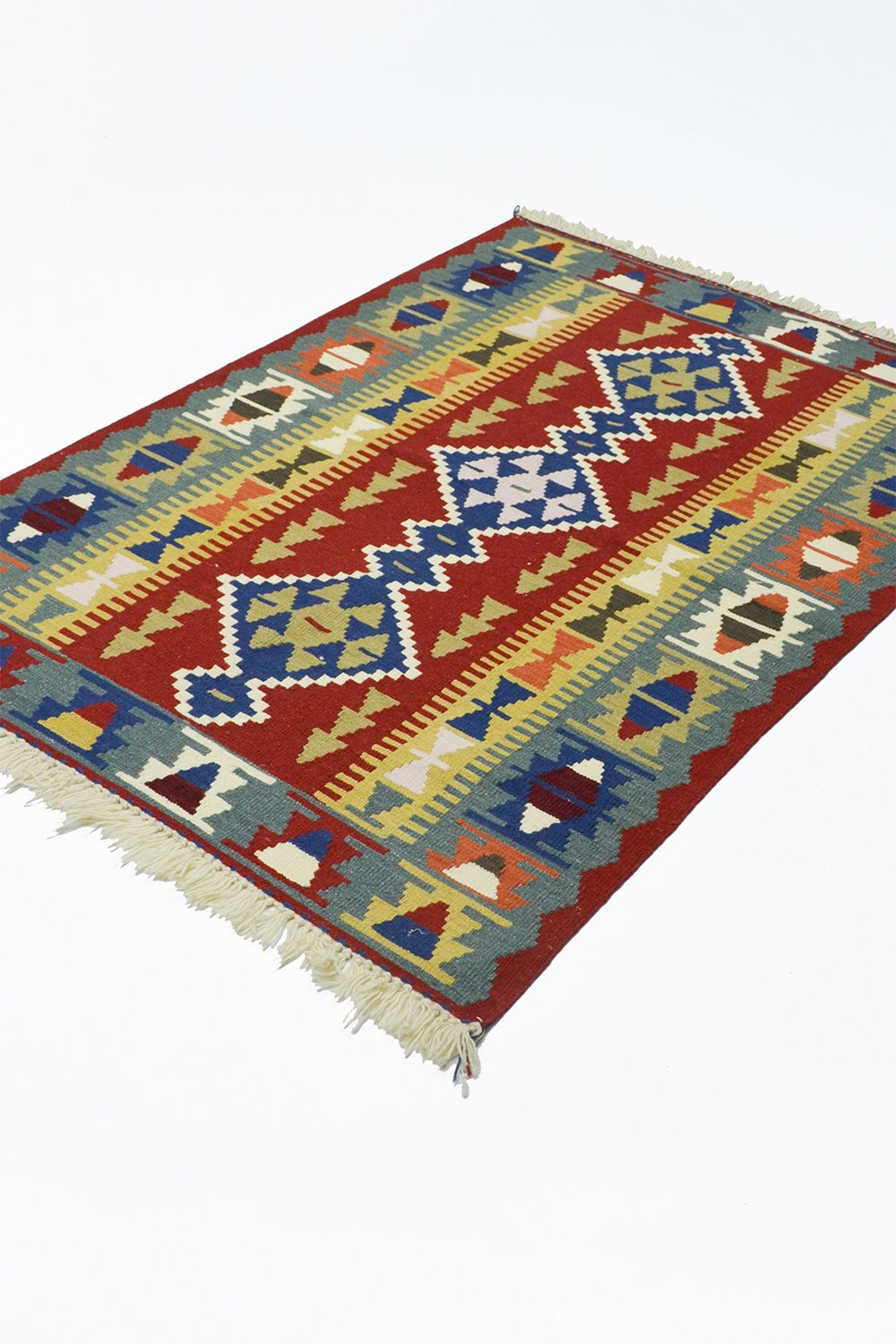 Yünden El Dokuma Uşak Kök İnce Kilim 120x180 Cm (2.16 M²) - 2