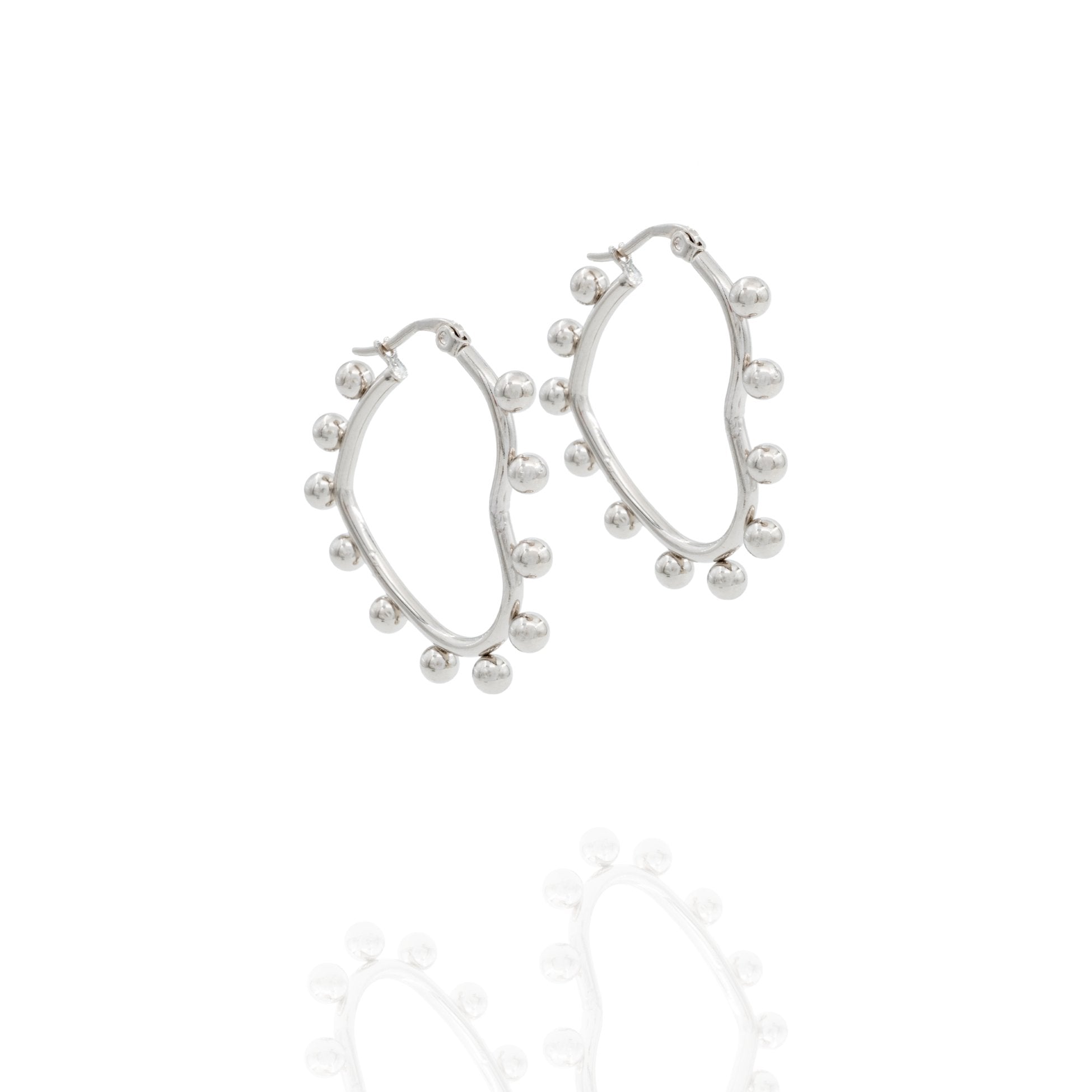 Kimolos-316 Ayar çelik Kalp Kadın Küpe-Küpe-1-Milagron.com