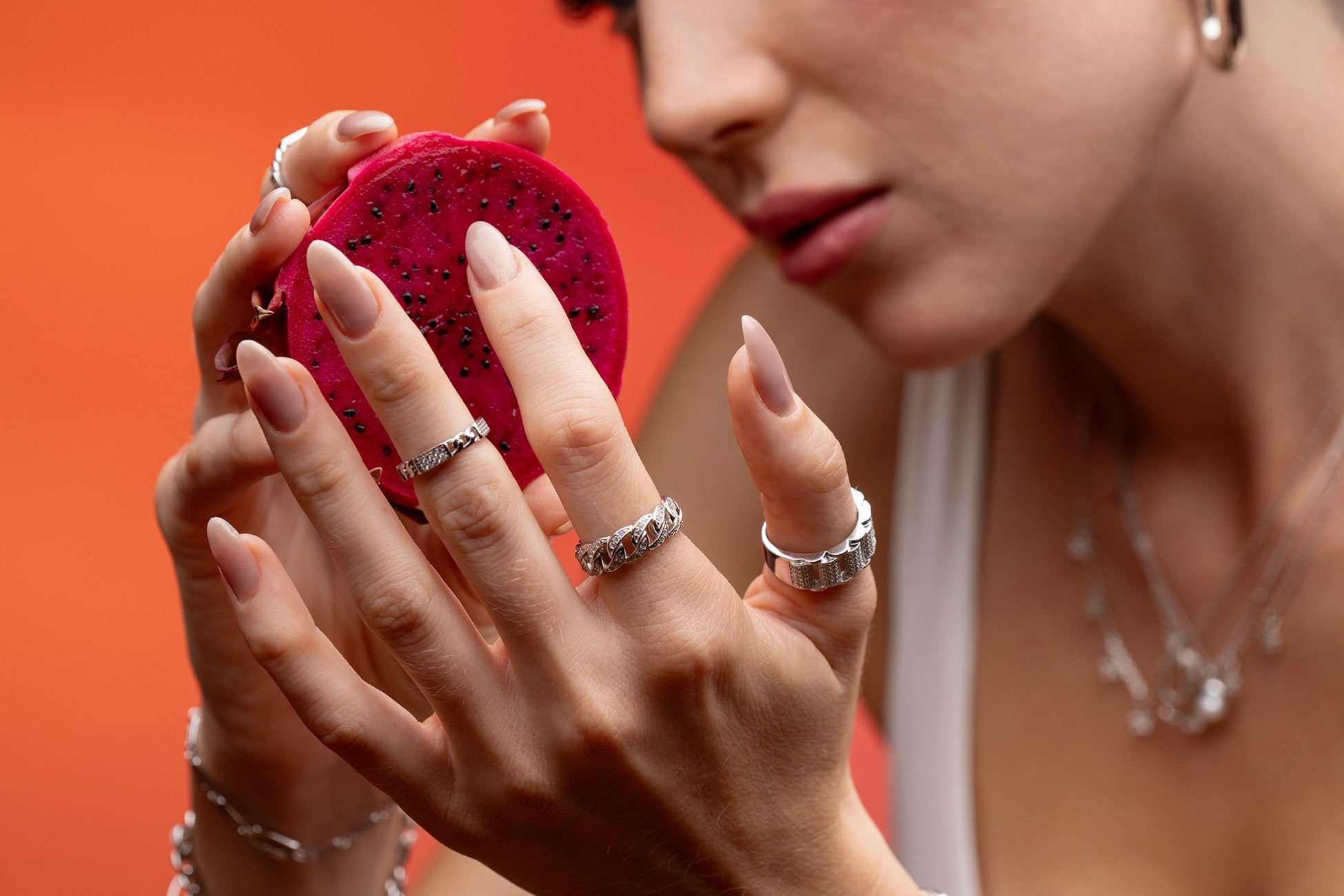 Kimolos-Always 925 Ayar Gümüş Zirkon Taşlı Zincir Model Yüzük-Yüzük-2-Milagron.com