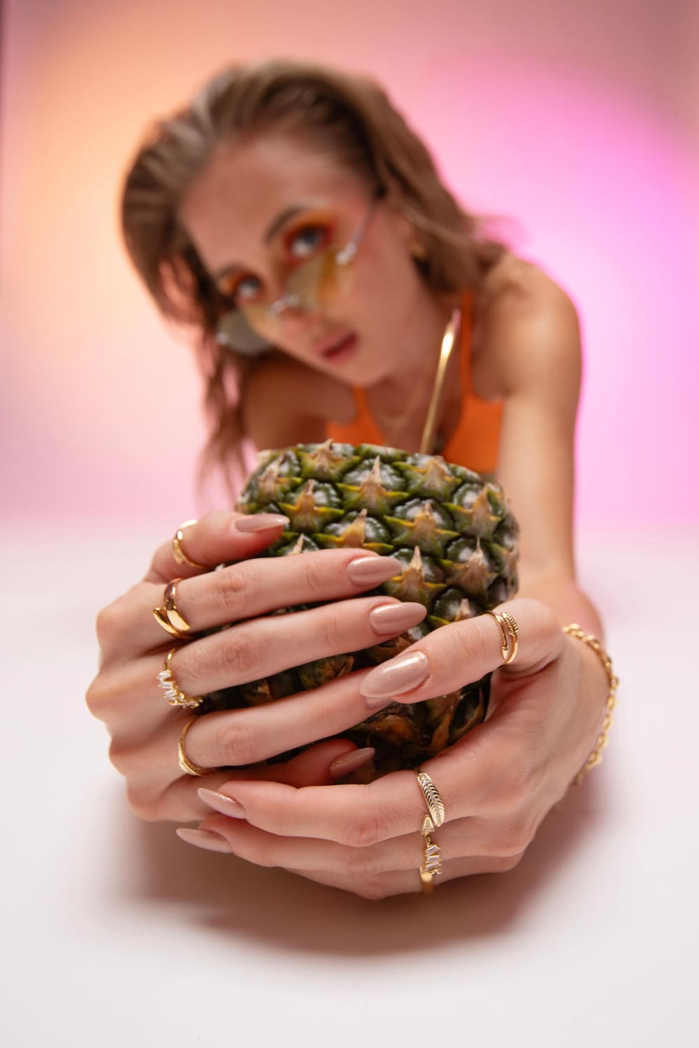 Kimolos-Arrow 925 Ayar Gümüş Gold Renk Yüzük-Yüzük-2-Milagron.com