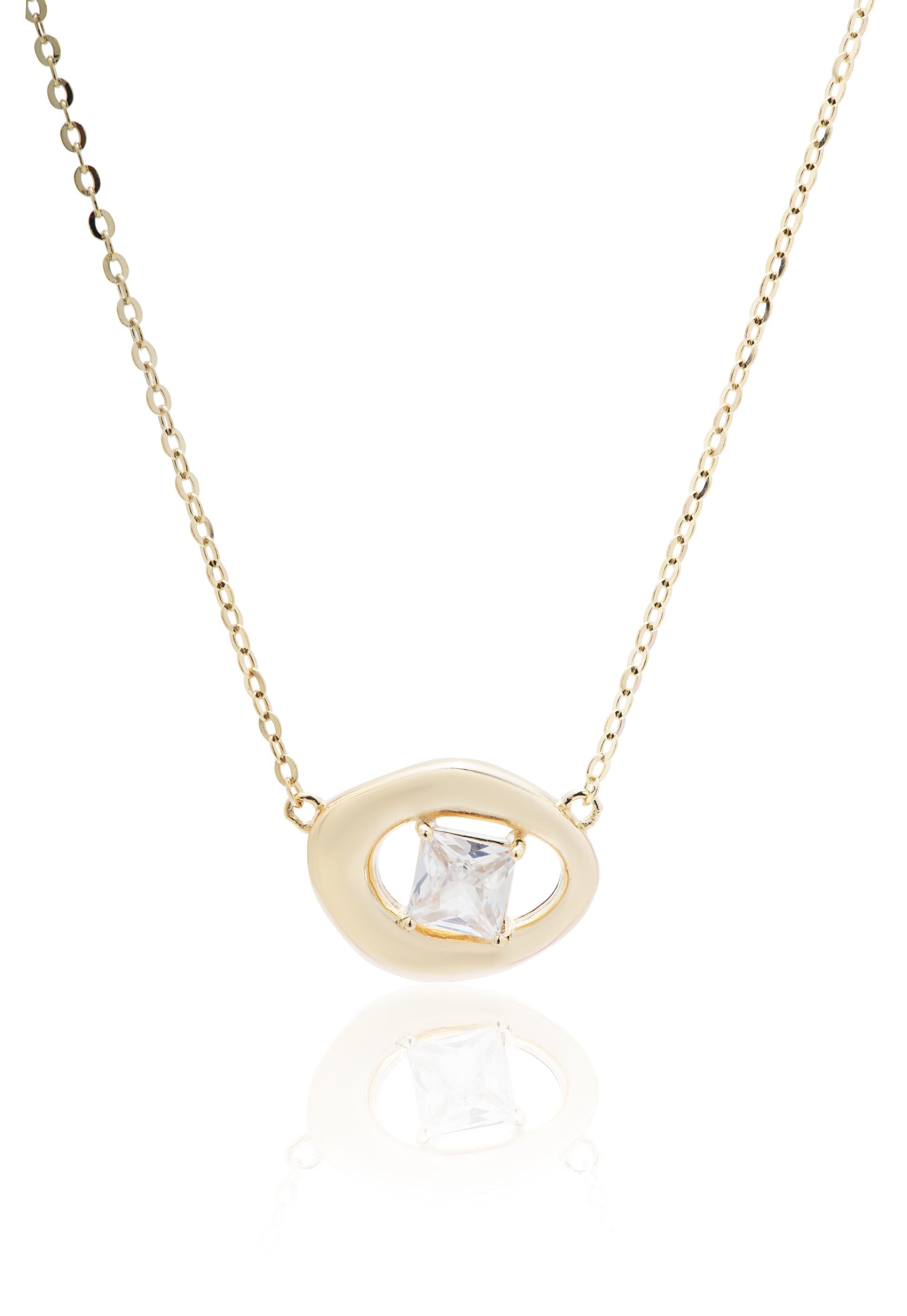 Kimolos-Come To Me 925 Ayar Gümüş Tek Taşlı Kolye-Kolye-1-Milagron.com