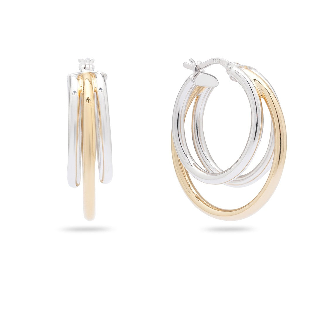 Kimolos-Crescent 925 Ayar Gümüş Küpe-Küpe-1-Milagron.com