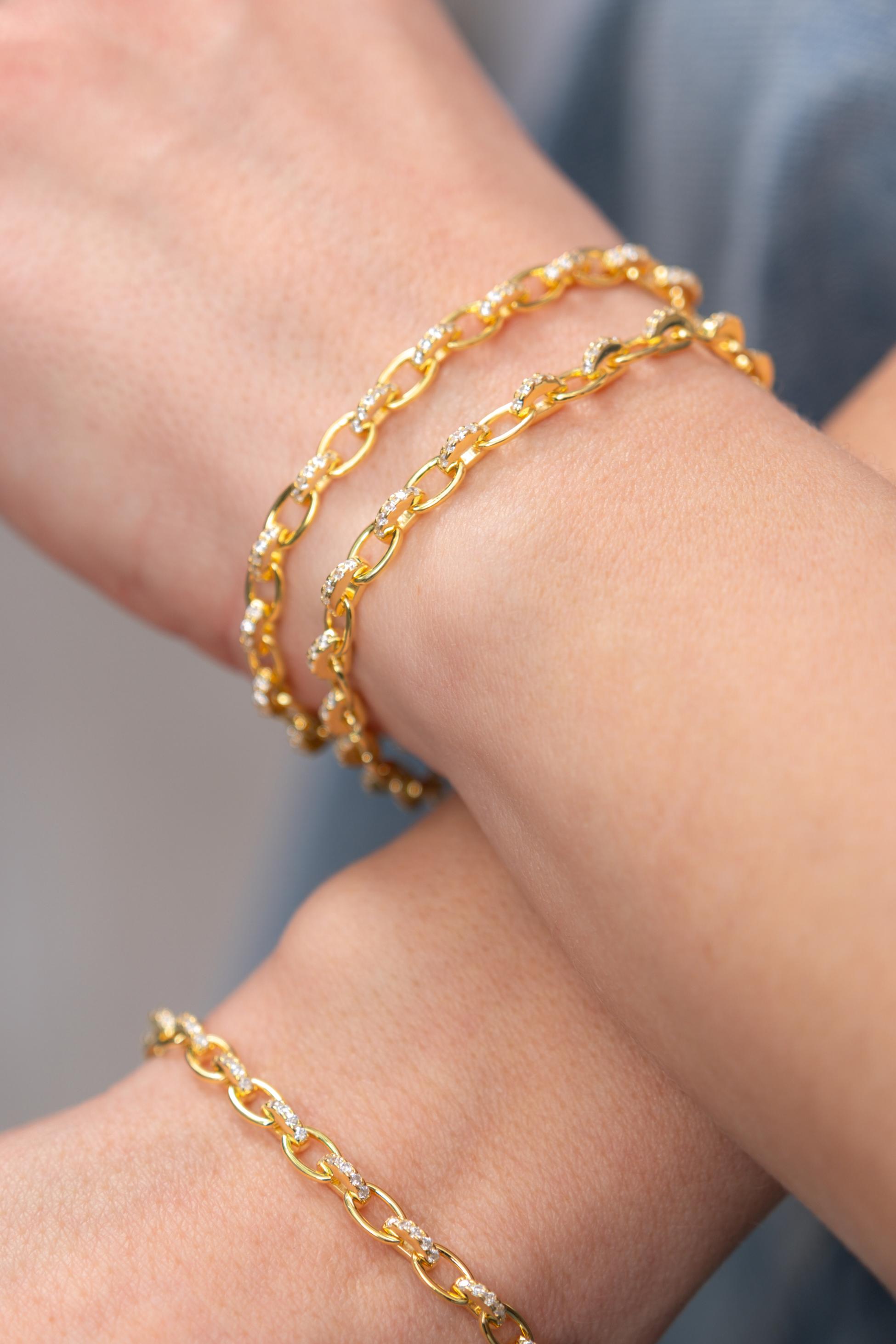 Kimolos-Crush 925 Ayar Gümüş Zirkon Taşlı Bileklik-Bileklik-1-Milagron.com