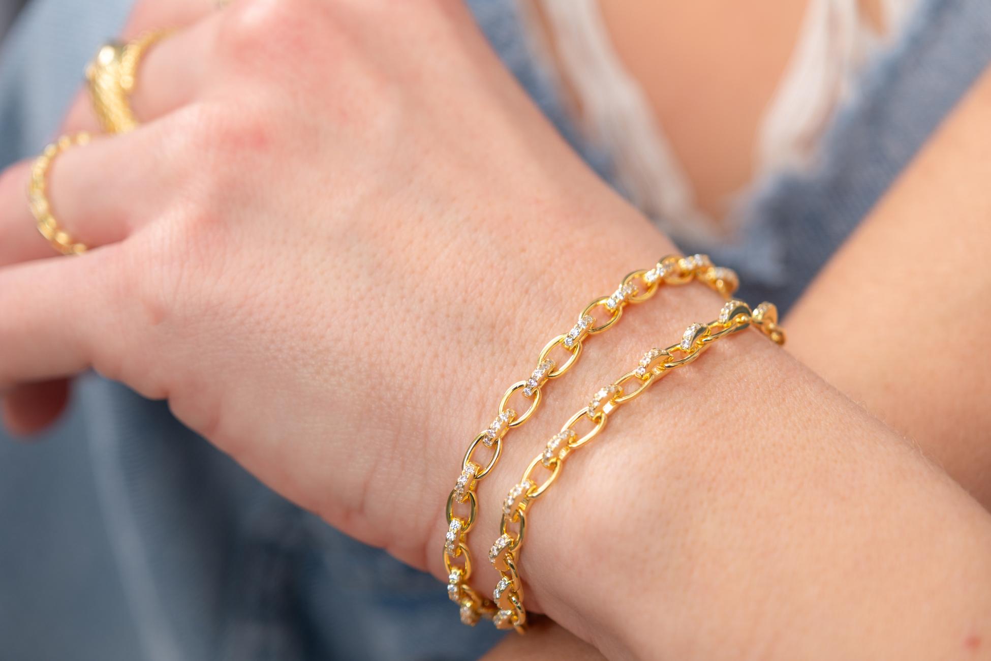 Kimolos-Crush 925 Ayar Gümüş Zirkon Taşlı Bileklik-Bileklik-2-Milagron.com