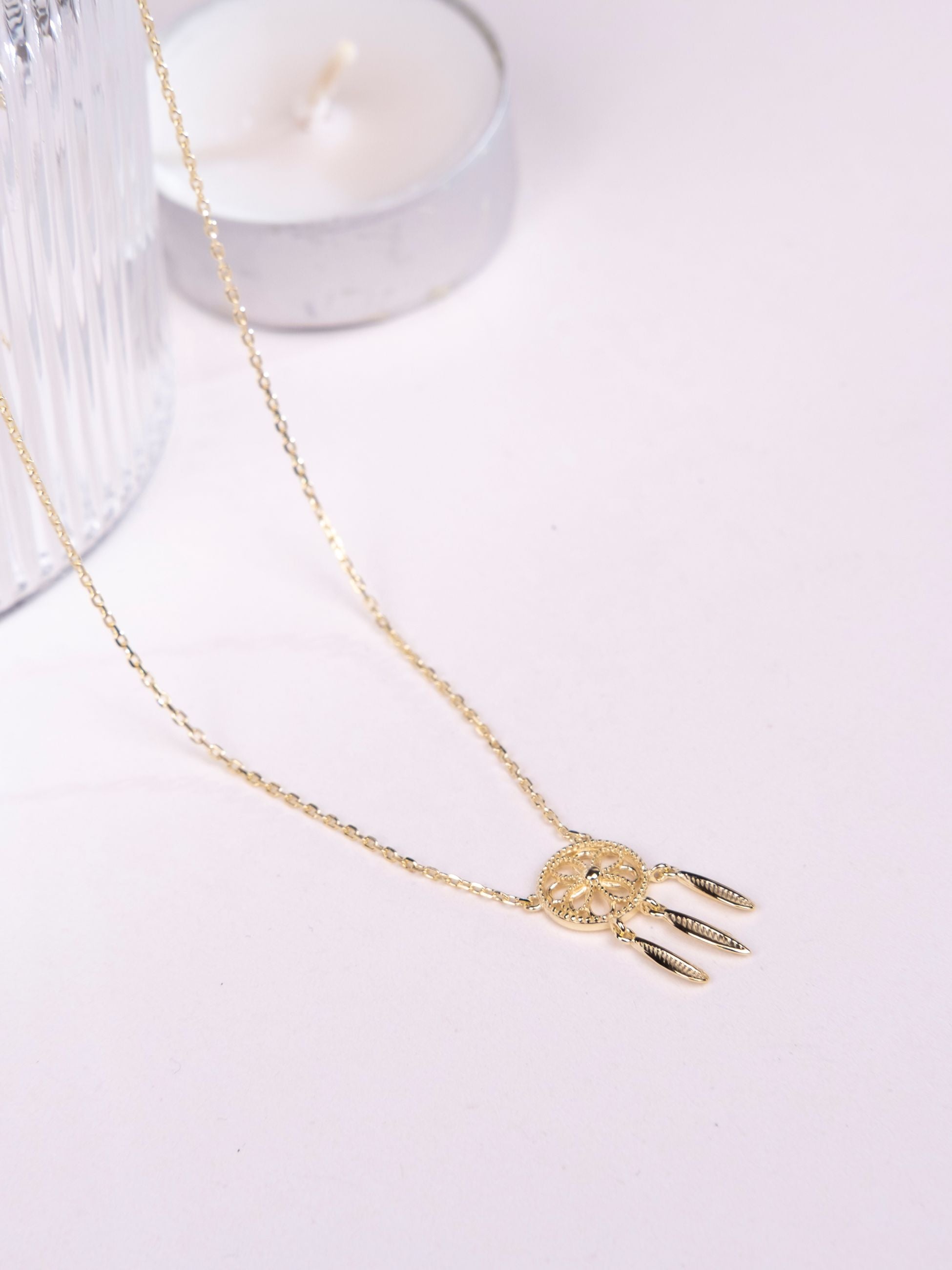 Kimolos-Dreamcatcher 925 Ayar Gümüş Dreamcatcher Kolye-Kolye-1-Milagron.com