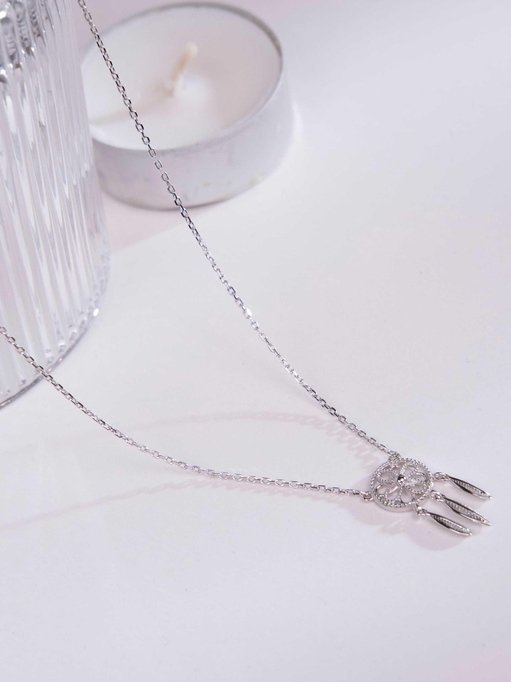 Kimolos-Dreamcatcher 925 Ayar Gümüş Dreamcatcher Kolye-Kolye-2-Milagron.com