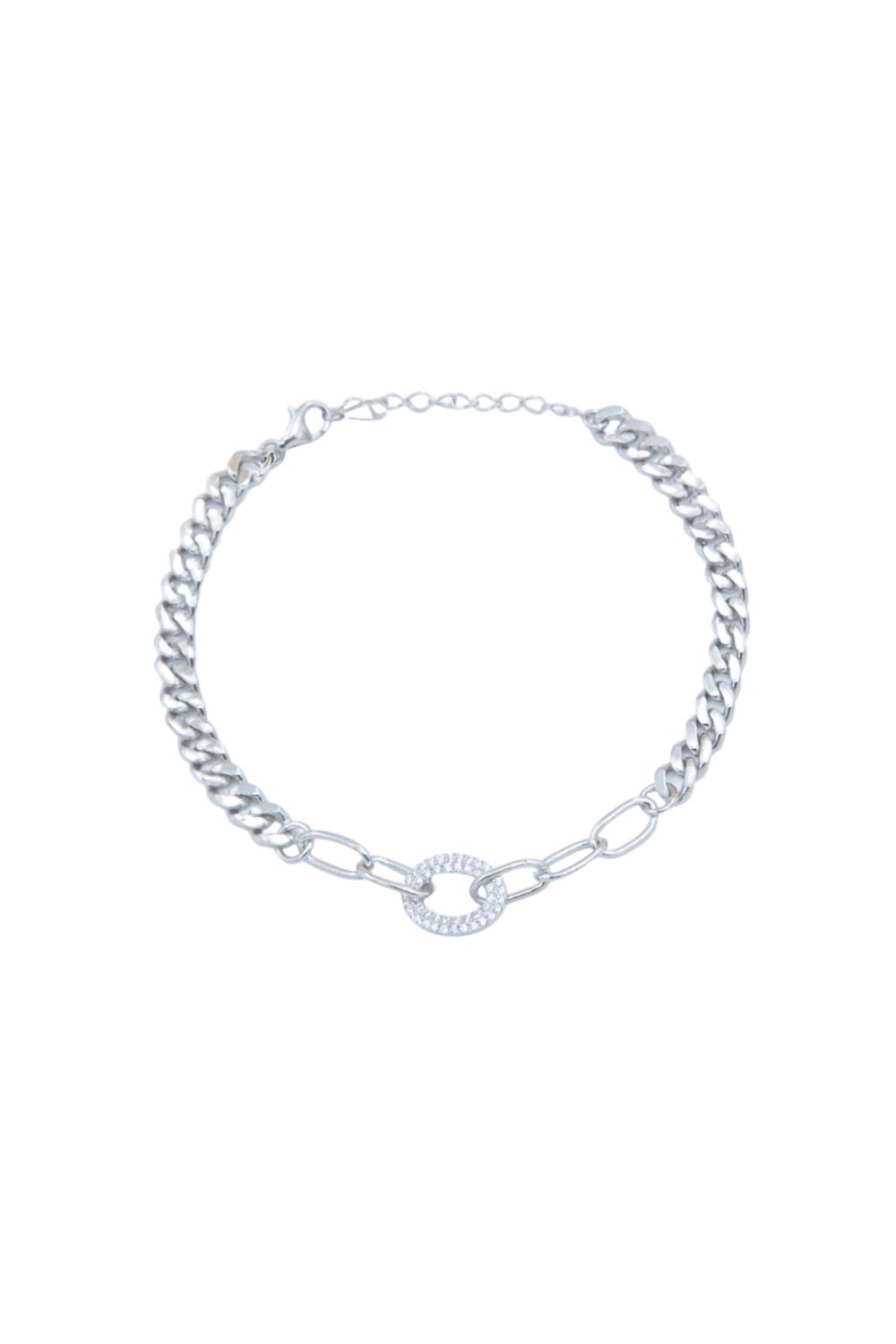 Kimolos-Eternal 925 Ayar Gümüş Zirkon Taşlı Yuvarlak Bileklik-Bileklik-1-Milagron.com