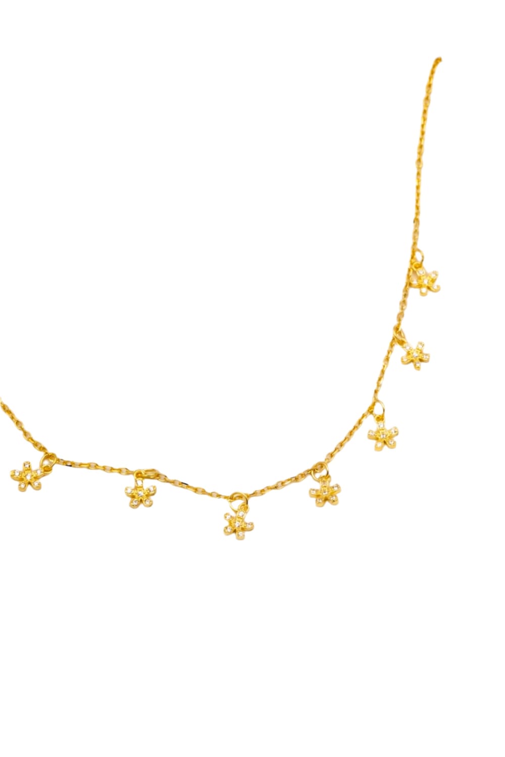 Kimolos-Florist 925 Ayar Gümüş Zirkon Taşlı Çiçekli Kolye-Kolye-1-Milagron.com