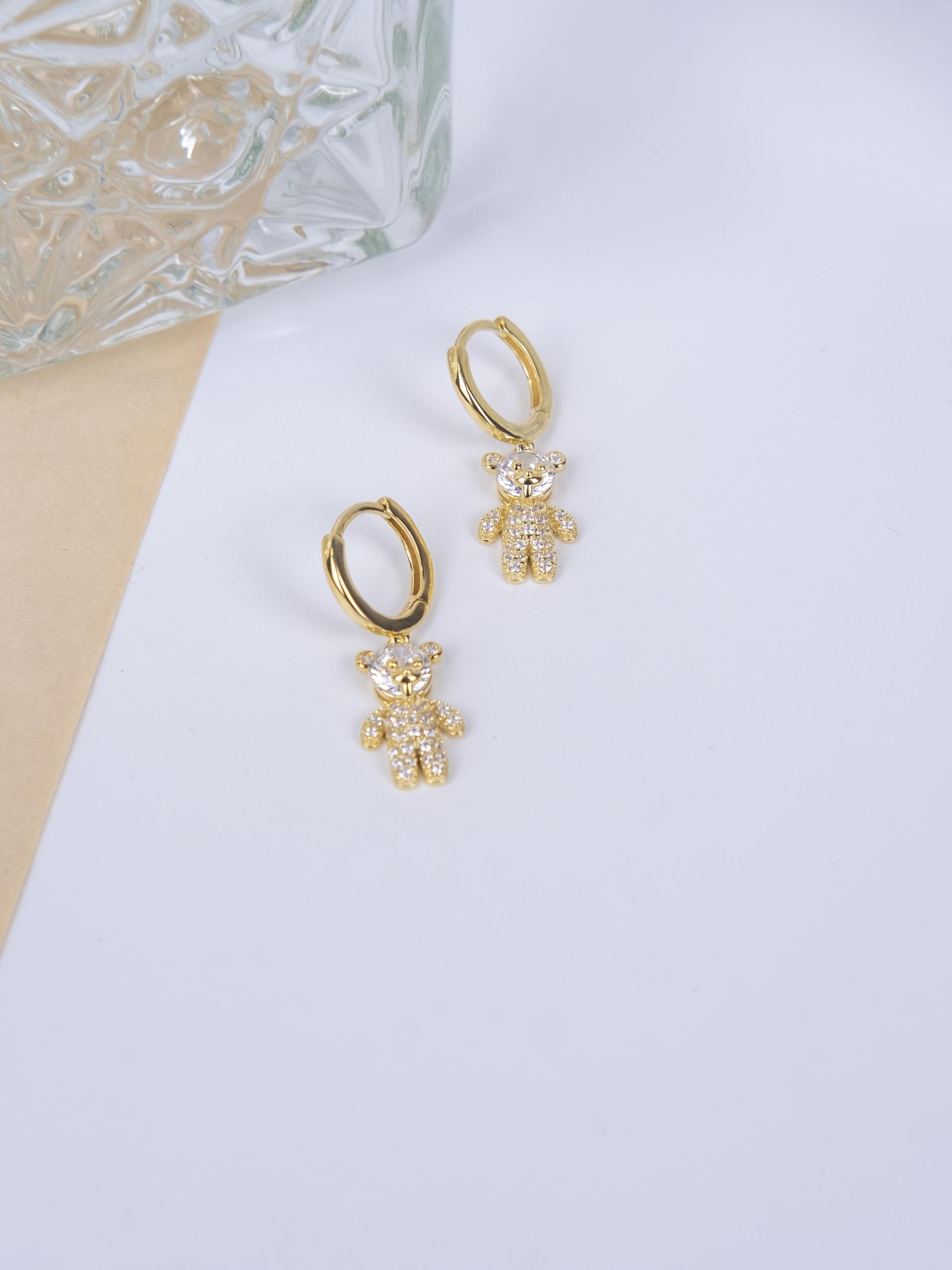 Kimolos-Haribo 925 Ayar Gümüş Zirkon Taşlı Küpe-Küpe-1-Milagron.com