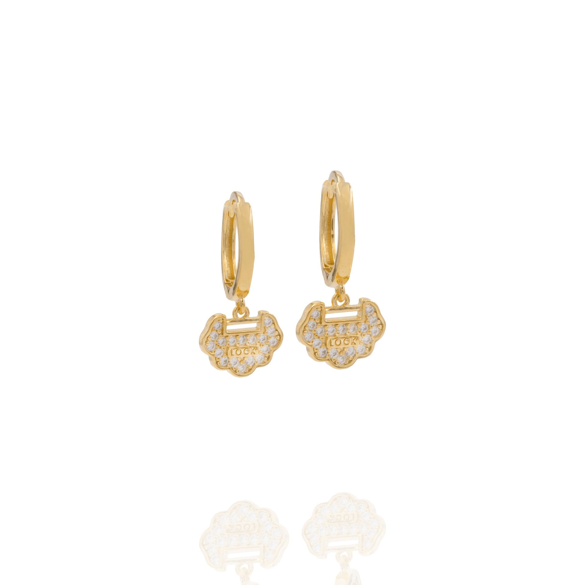 Kimolos-I Cloud 925 Ayar Gümüş Zirkon Taşlı Bulut Küpe-Küpe-1-Milagron.com