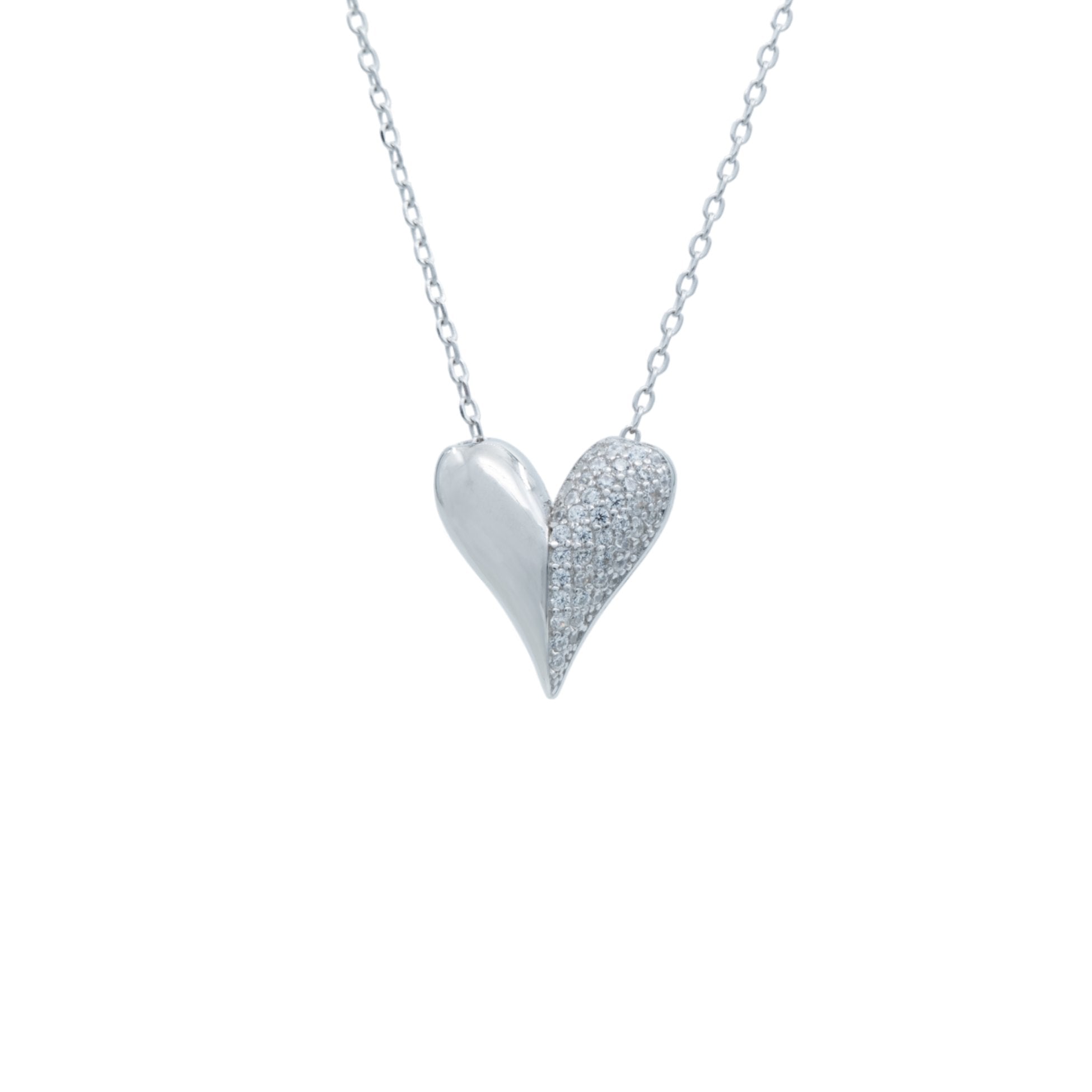 Kimolos-Love 925 Ayar Gümüş Zirkon Taşlı Kare Love Kolye-Kolye-5-Milagron.com