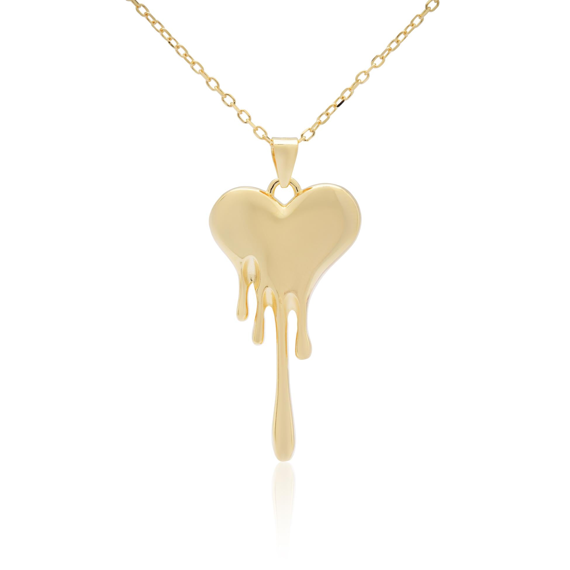 Kimolos-Melting For You 925 Ayar Gümüş Kalp Kolye-Kolye-1-Milagron.com