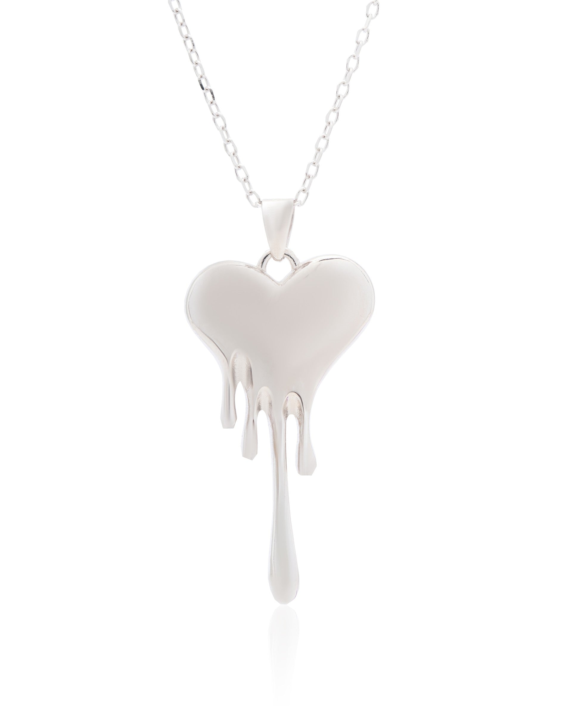 Kimolos-Melting For You 925 Ayar Gümüş Kalp Kolye-Kolye-3-Milagron.com