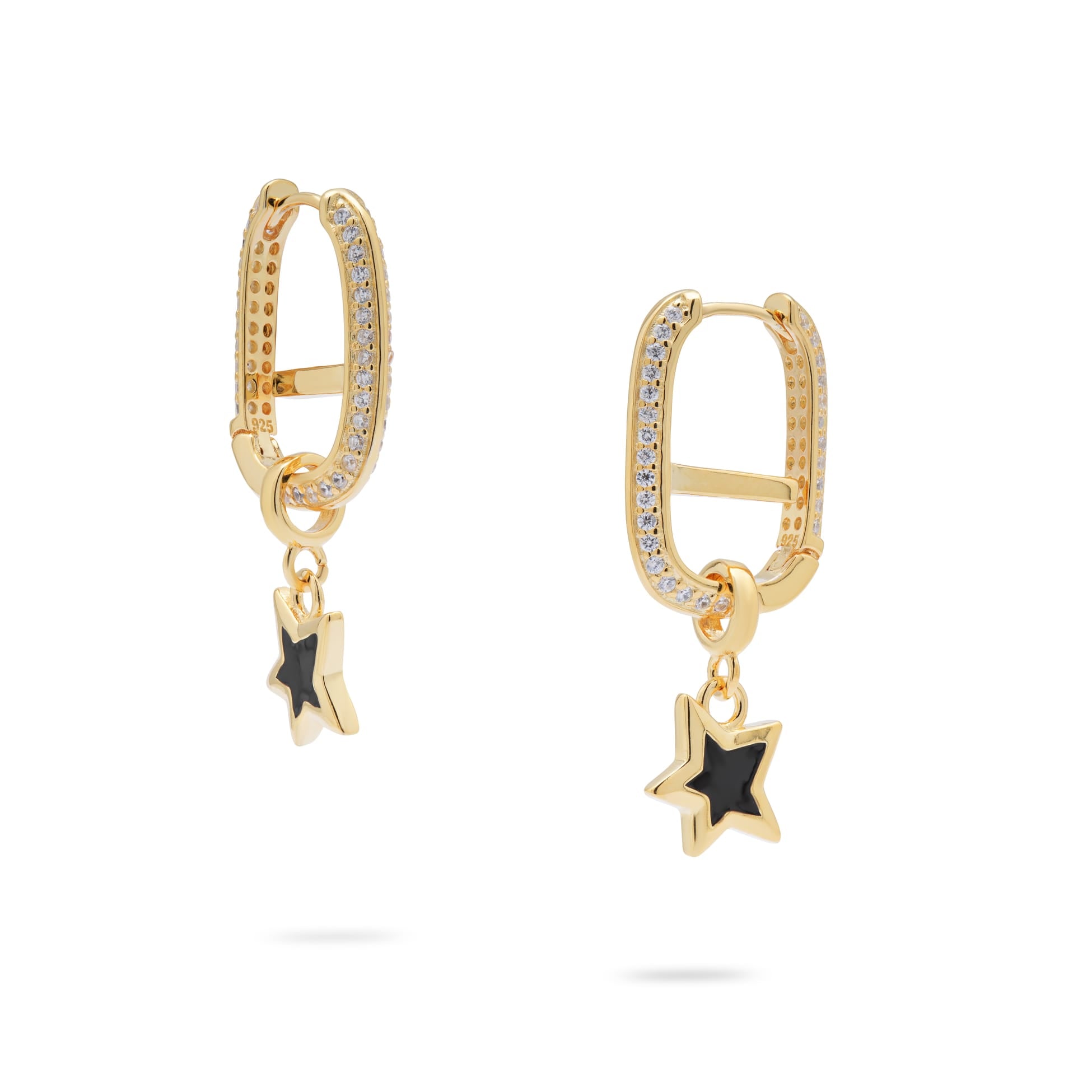 Kimolos-Mi Light 925 Ayar Gümüş Zirkon Taşlı Yıldızlı Küpe-1-Milagron.com