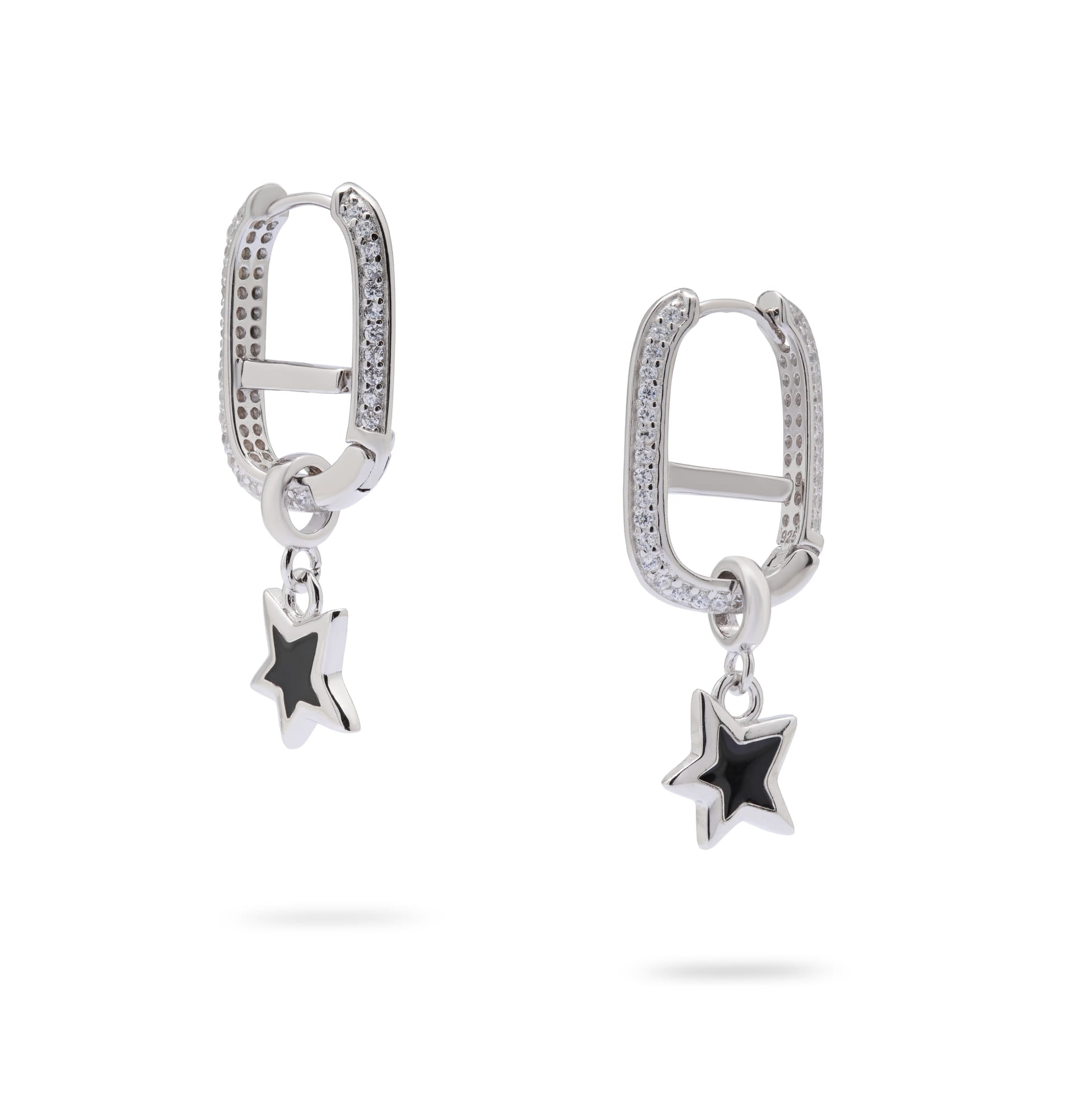 Kimolos-Mi Light 925 Ayar Gümüş Zirkon Taşlı Yıldızlı Küpe-2-Milagron.com