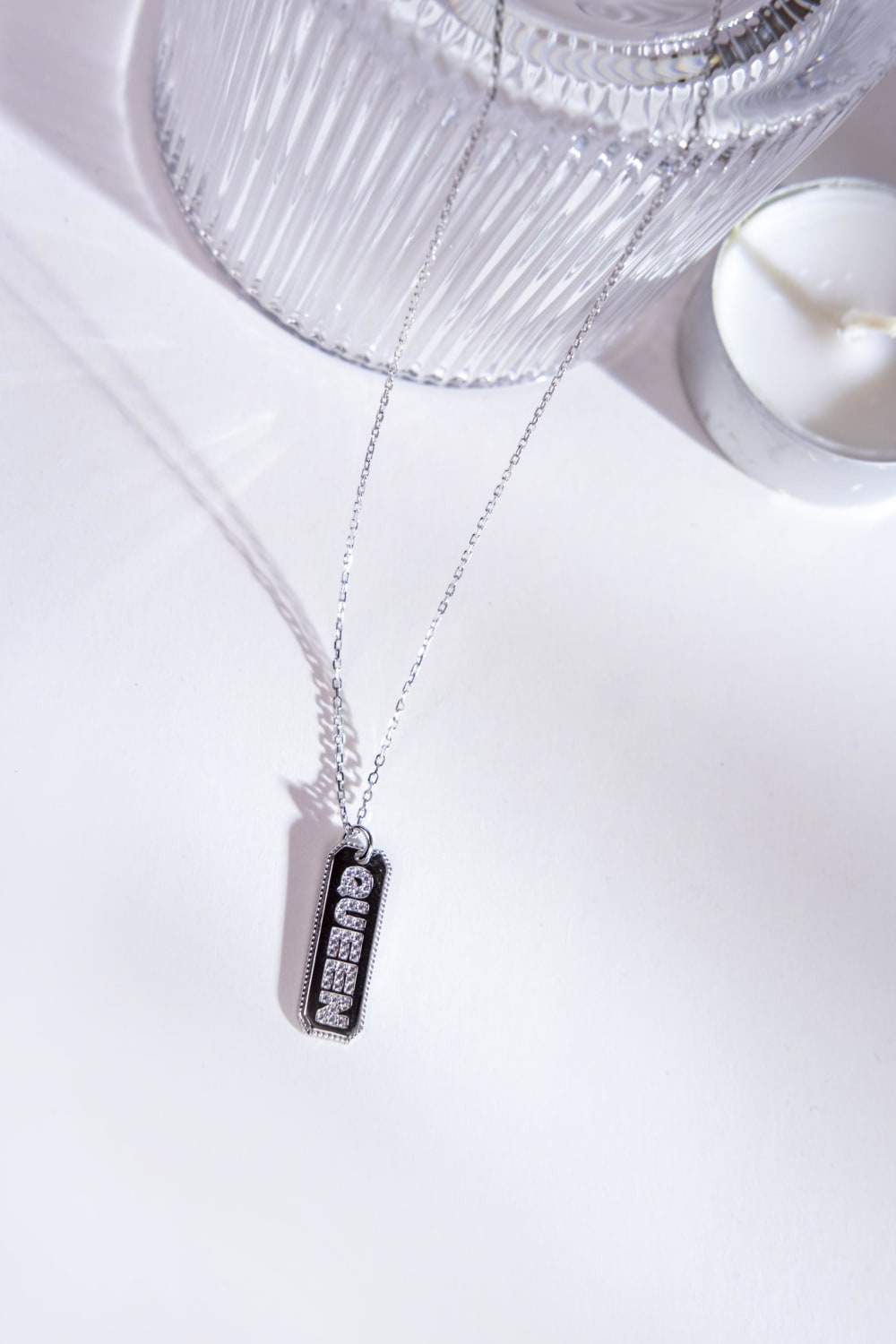 Kimolos-Queen 925 Ayar Gümüş Zirkon Taşlı Kraliçe Kolye-Kolye-4-Milagron.com