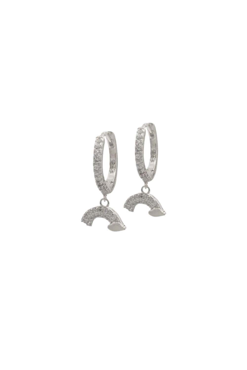 Kimolos-Rainbow 925 Ayar Gümüş Zirkon Taşlı Gökkuşağı Küpe-Küpe-2-Milagron.com