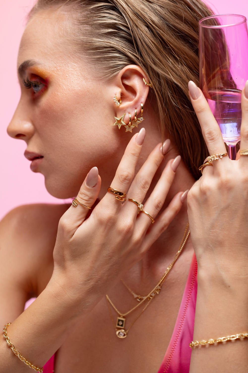 Kimolos-Second Date 925 Ayar Gümüş Zirkon Taşlı Mini Küpe-Küpe-3-Milagron.com