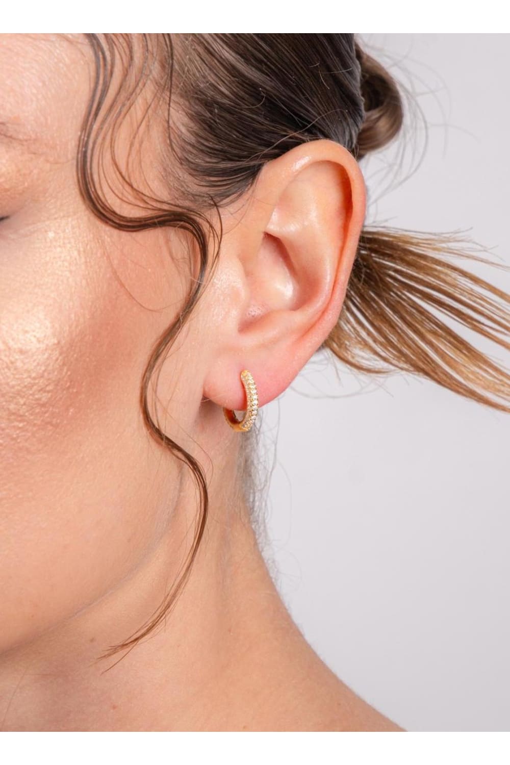 Kimolos-Sparkle 925 Ayar Gümüş Zirkon Taşlı Halka Küpe-Küpe-3-Milagron.com