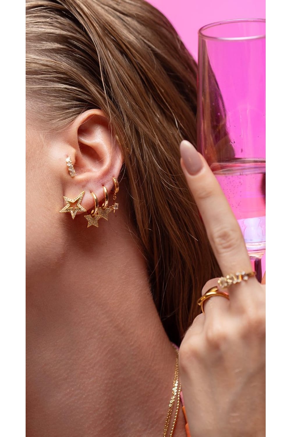 Kimolos-The Magic 925 Ayar Gümüş Zirkon Taşlı Yıldız Küpe-Küpe-3-Milagron.com