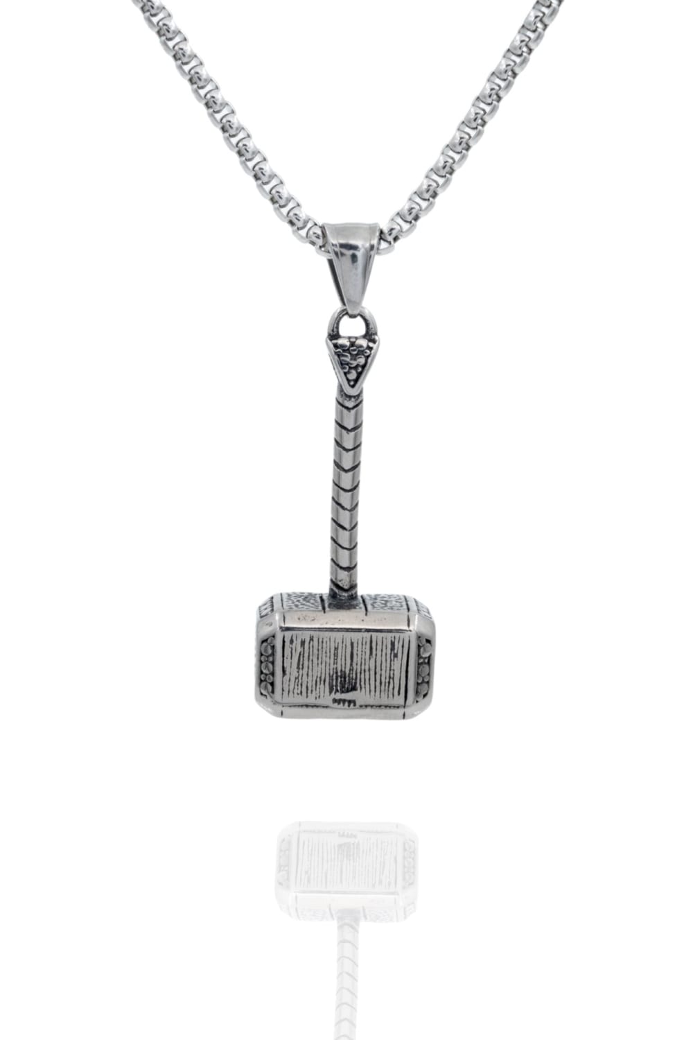 Kimolos-Thor 316 Ayar Paslanmaz çelik Thor'un Çekici Erkek Kolye-Kolye-1-Milagron.com