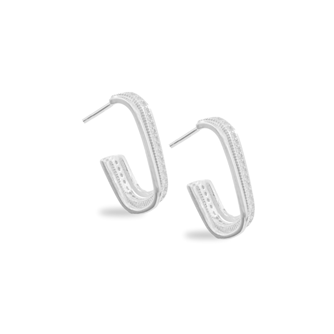 Kimolos-Twinkle 925 Ayar Gümüş Zirkon Taşlı Küpe-5-Milagron.com