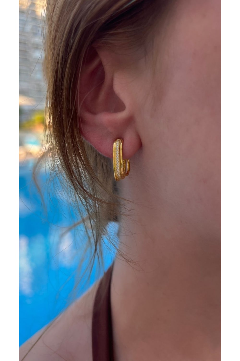 Kimolos-Twinkle 925 Ayar Gümüş Zirkon Taşlı Küpe-Küpe-5-Milagron.com