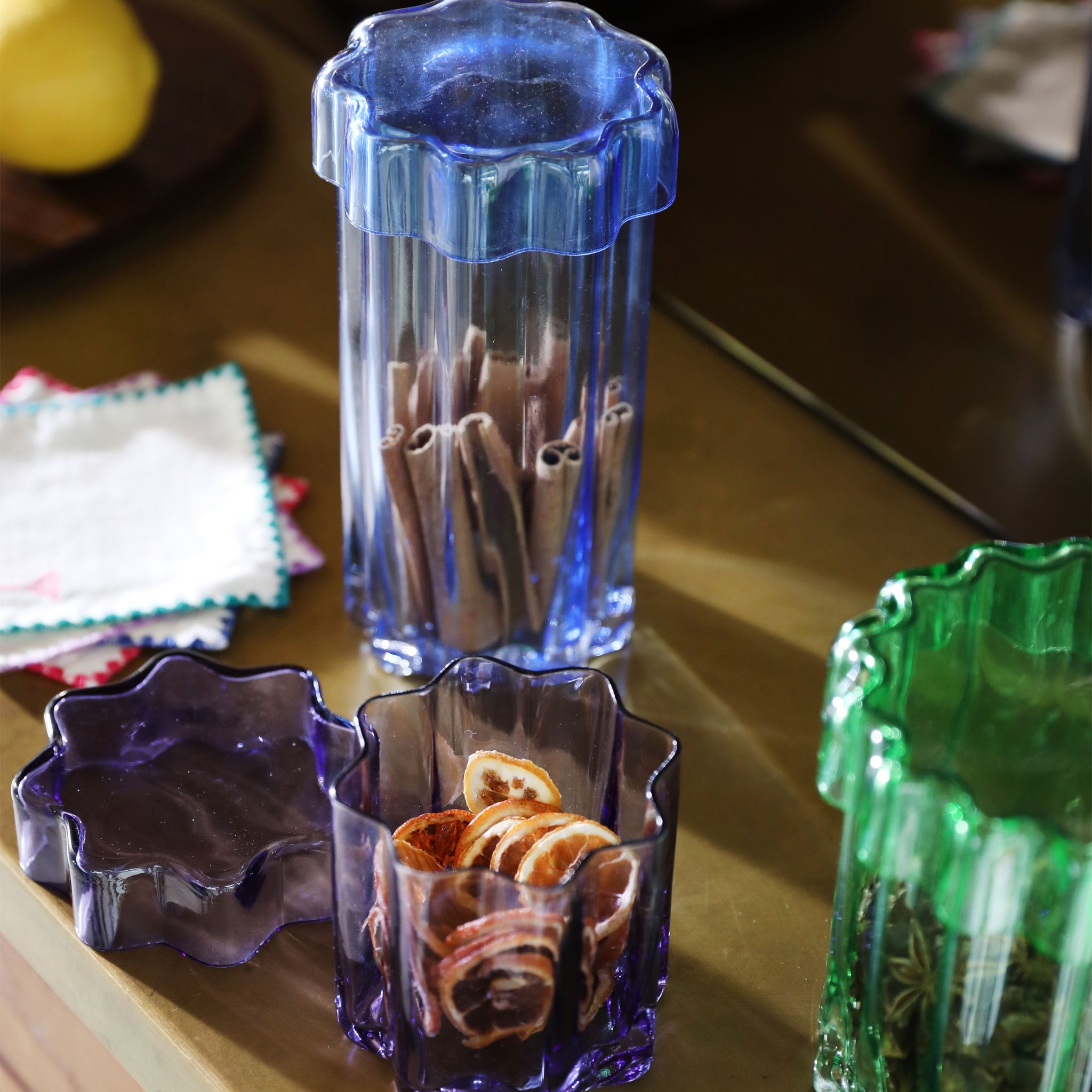 &Klevering-Astral Yeşil Cam Kavanoz-Kavanoz-3-Milagron.com