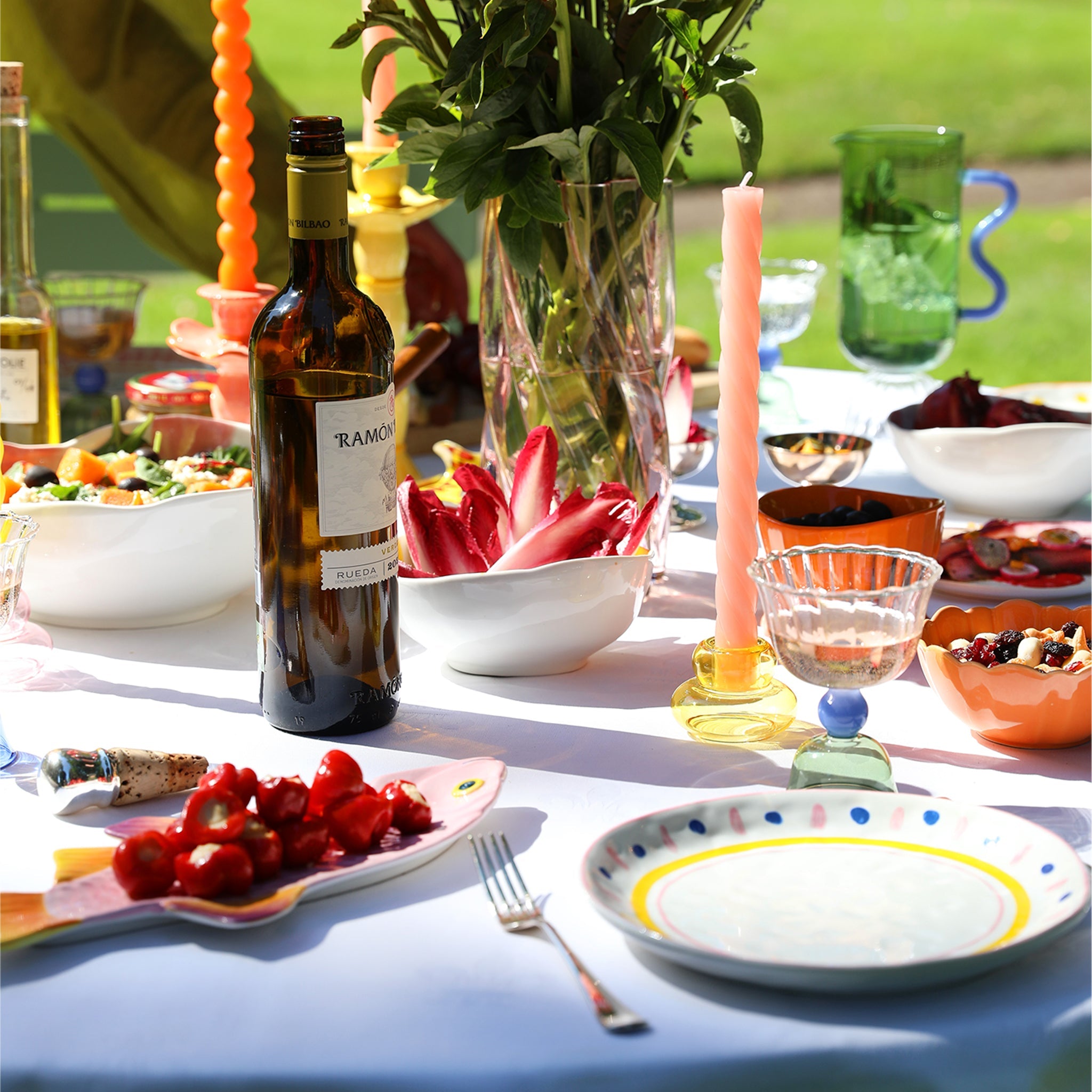 &Klevering-Boavista Desenli 4'lü Tabak Seti (Ø 21.5cm)-Tabak & Kase-3-Milagron.com