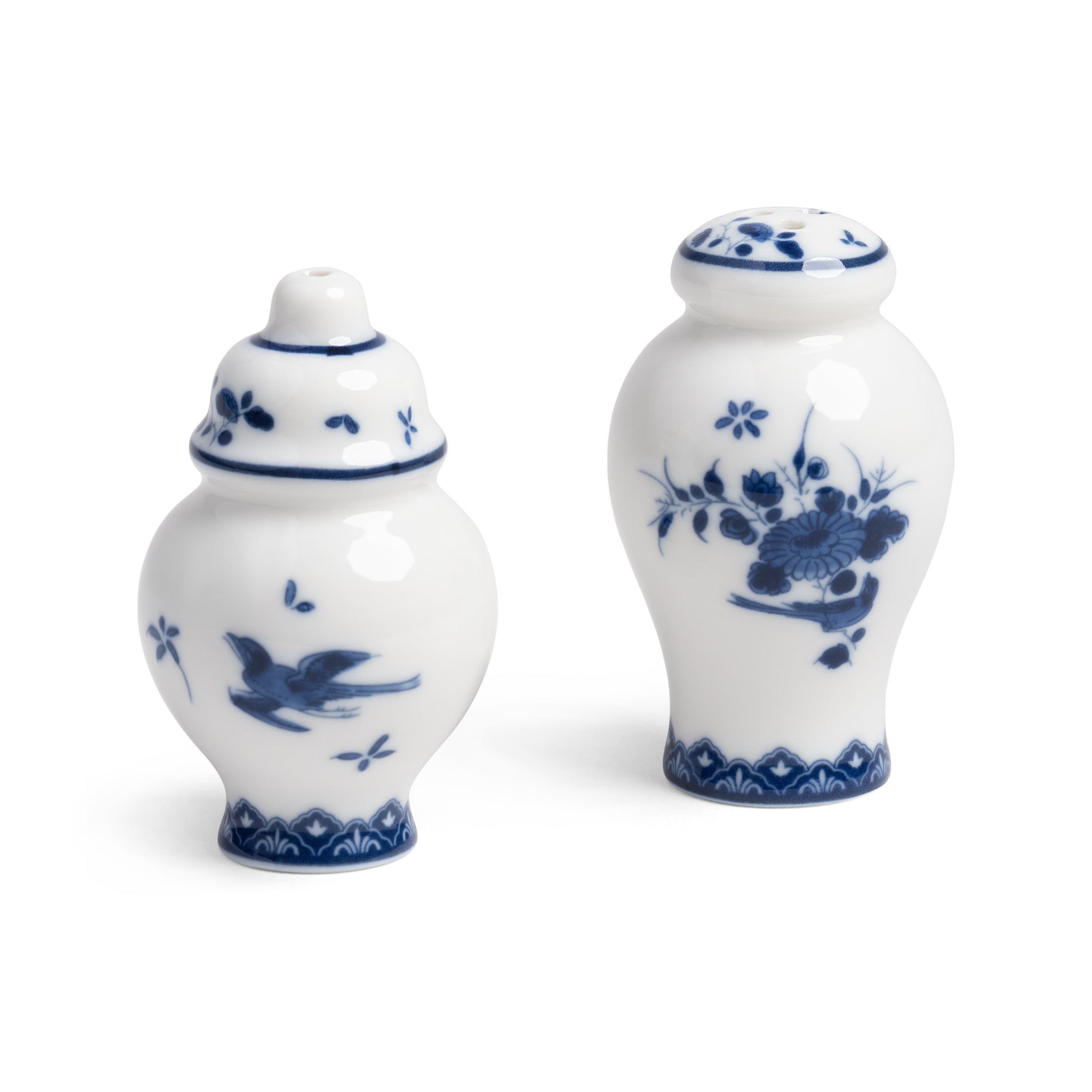 &Klevering-Delft Mavisi Desenli Tuzluk Ve Biberlik Seti-Tuzluk Biberlik-1-Milagron.com