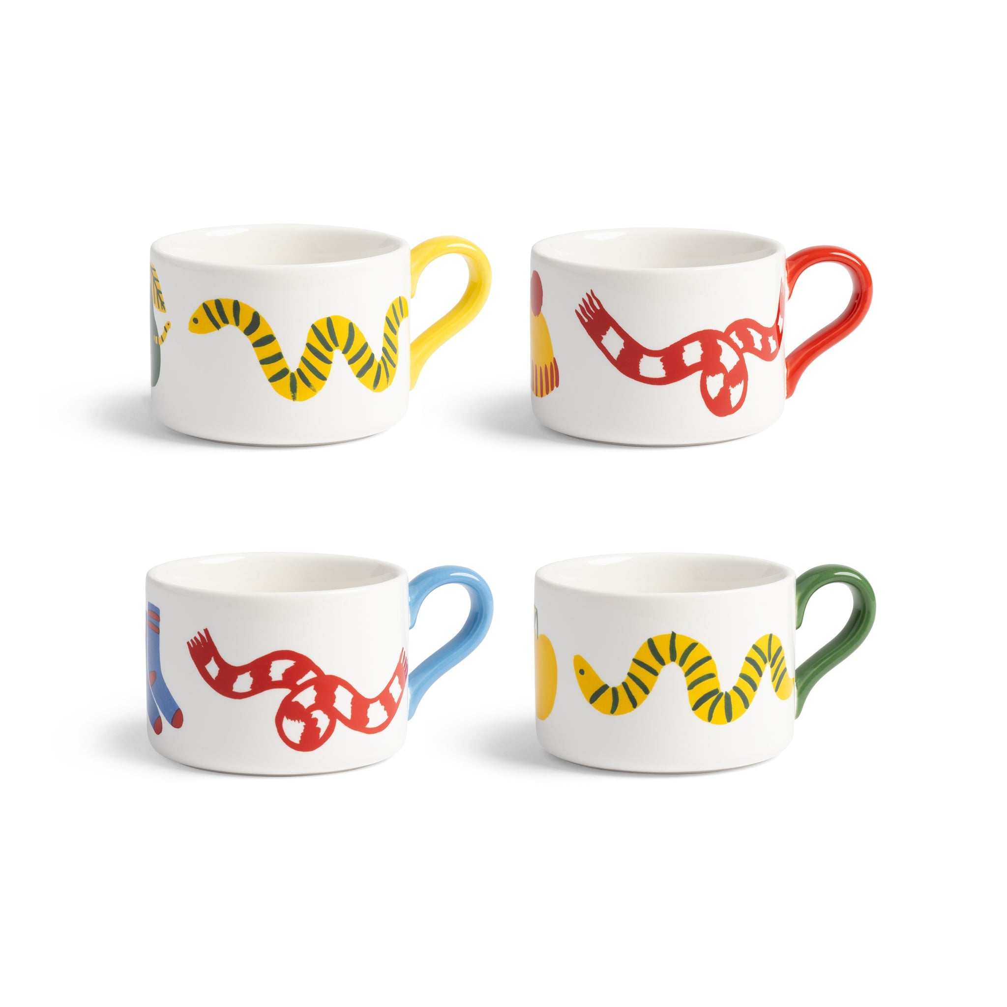 &Klevering-Desenli 4'lü Kupa Seti-Kupa-1-Milagron.com